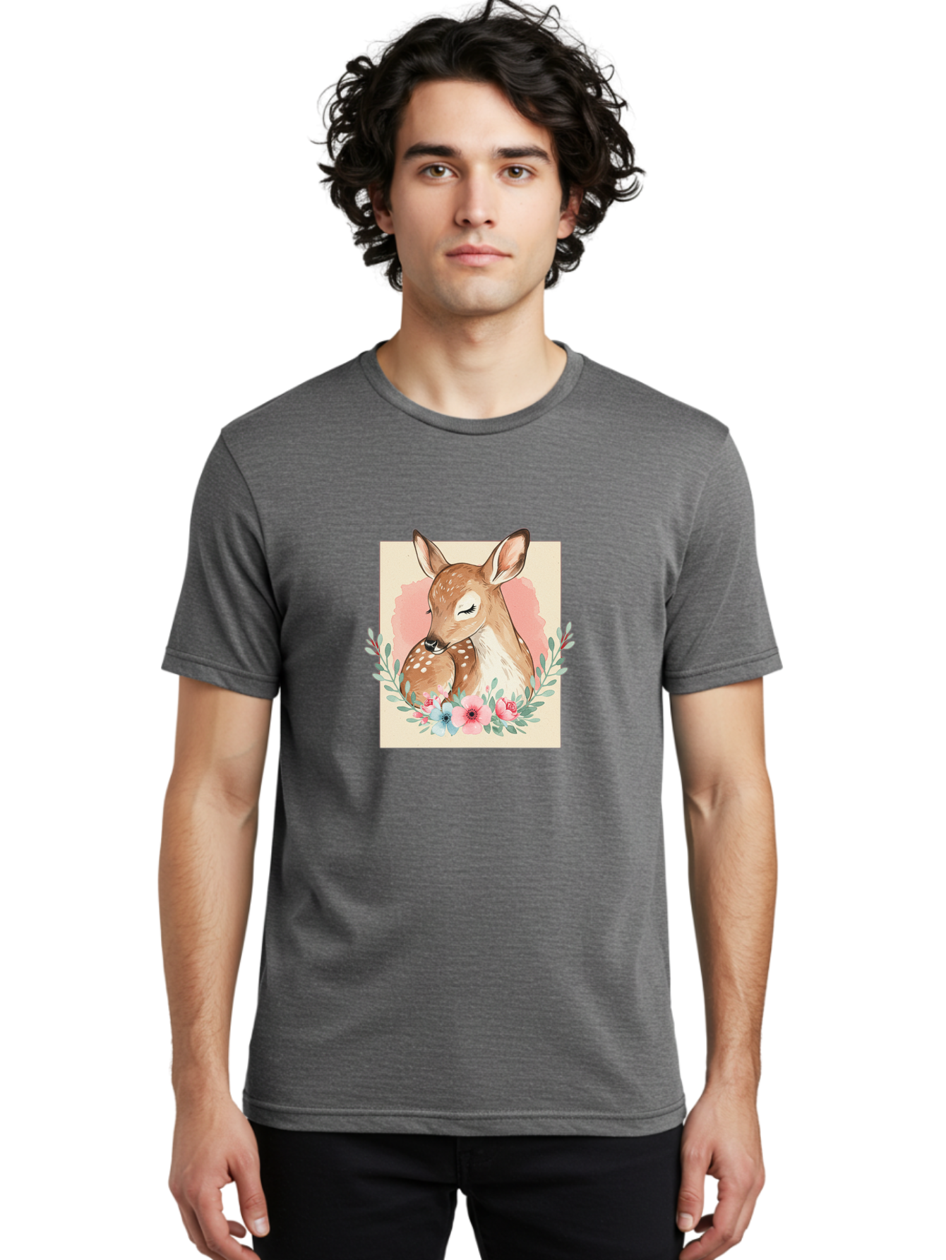 Mother-Deer-And-Fawn Men'S Graphic Tee, 100% Cotton, Comfortable Casual Summer Wear, Machine Washable, Vintage Camera, Old Camera, Antique Camera, Black Camera, Classic Photography, Photography Equipment, Nostalgic Device, Film Camera, Baf234