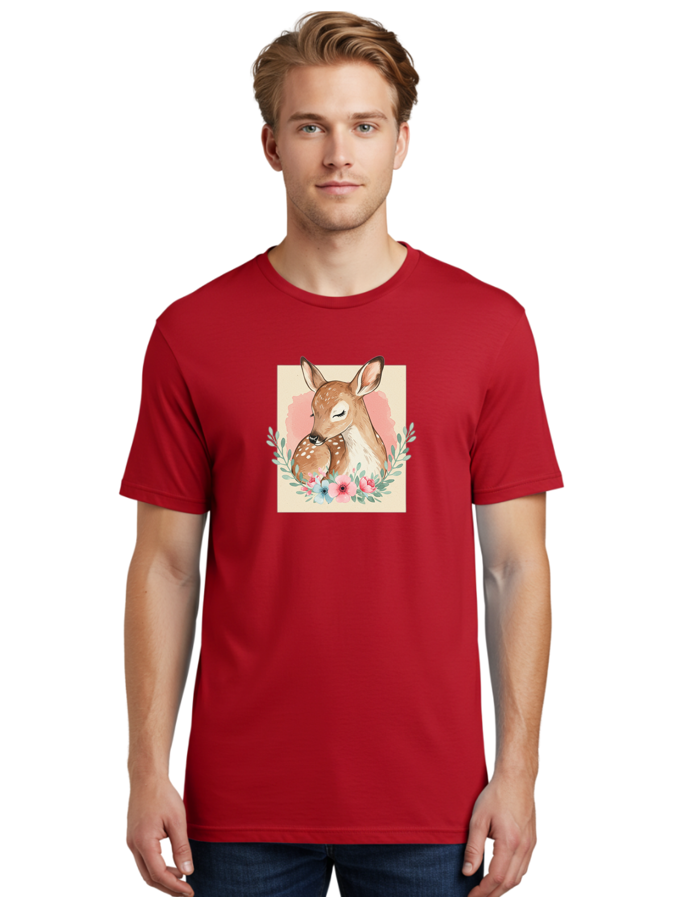 Mother-Deer-And-Fawn Men'S Graphic Tee, 100% Cotton, Comfortable Casual Summer Wear, Machine Washable, Vintage Camera, Old Camera, Antique Camera, Black Camera, Classic Photography, Photography Equipment, Nostalgic Device, Film Camera, Baf234