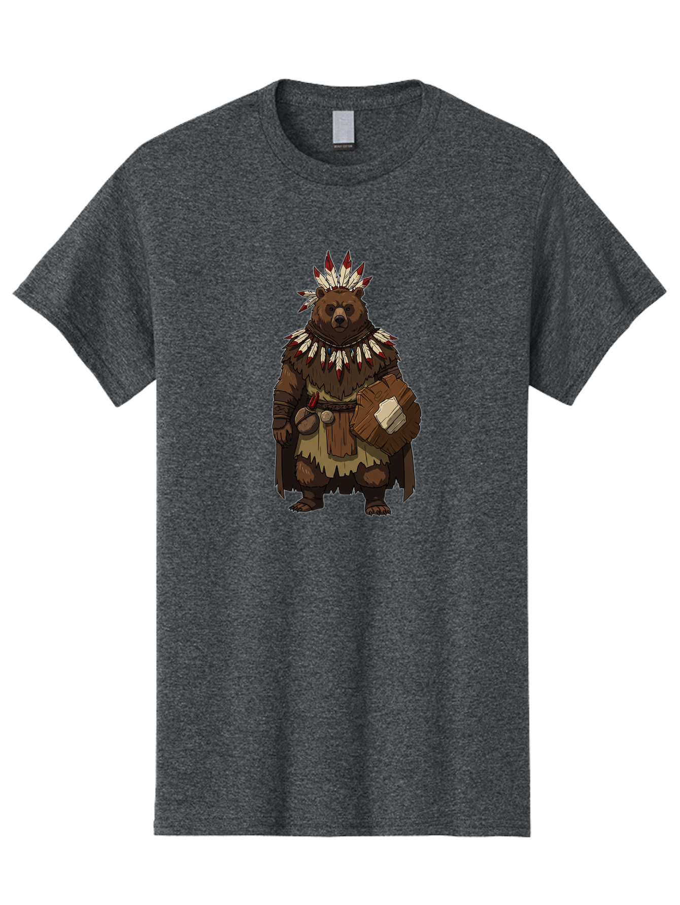 Native-American-Bear-Warrior Men'S Graphic Tee, 100% Cotton, Comfortable Casual Summer Wear, Machine Washable, Vintage Camera, Old Camera, Antique Camera, Black Camera, Classic Photography, Photography Equipment, Nostalgic Device, Film Camera, Baf238