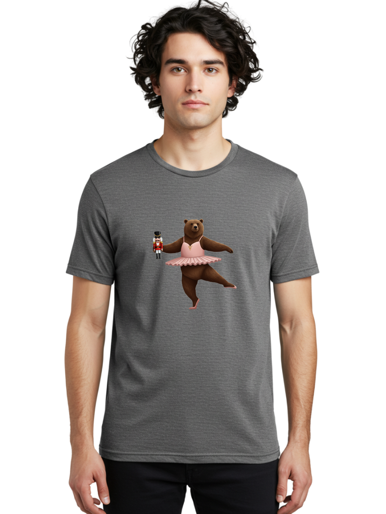 Nutcracker-Bear Men'S Graphic Tee, 100% Cotton, Comfortable Casual Summer Wear, Machine Washable, Vintage Camera, Old Camera, Antique Camera, Black Camera, Classic Photography, Photography Equipment, Nostalgic Device, Film Camera, Camera Art Baf239