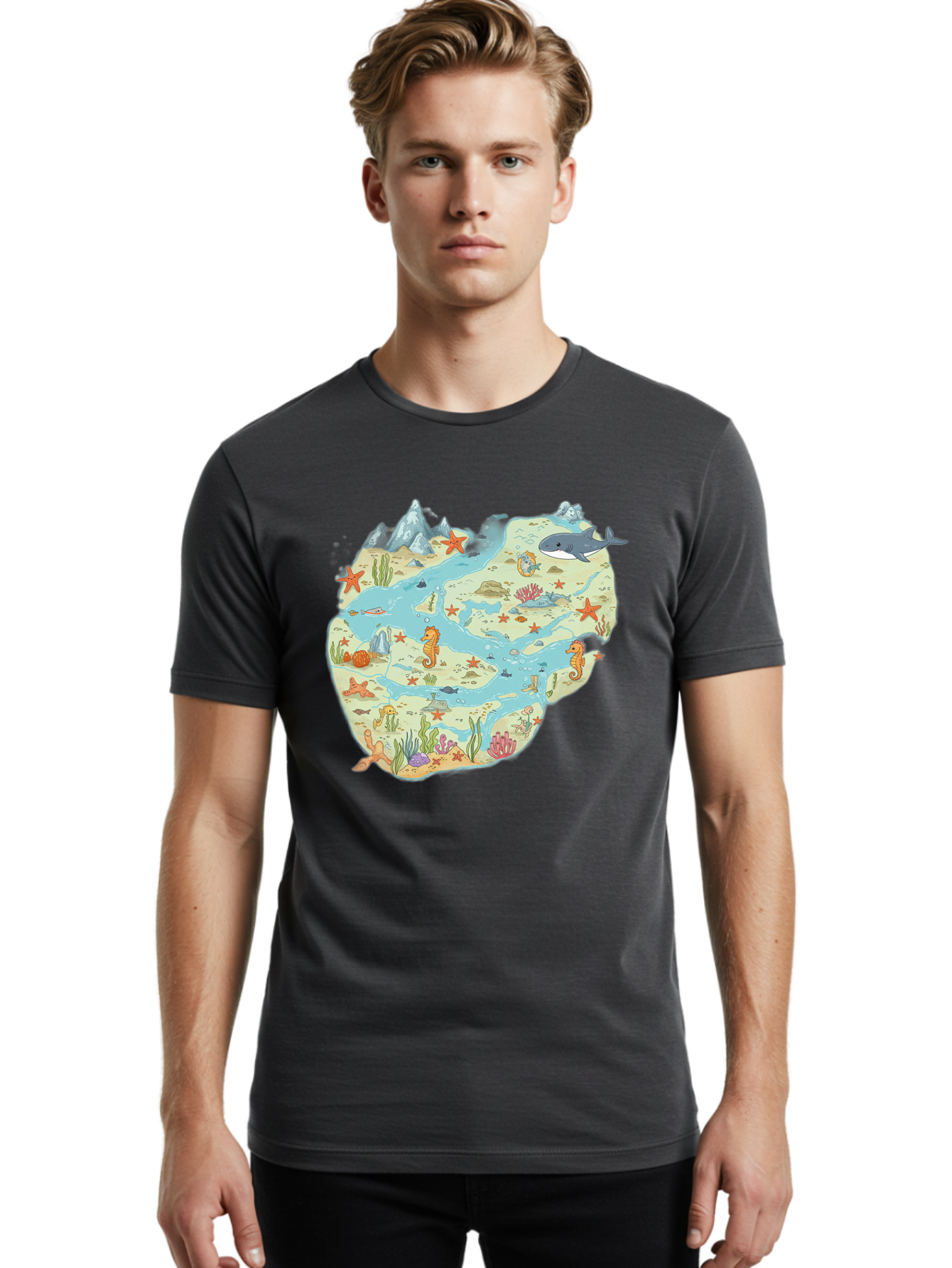 Ocean-Puzzle Men'S Graphic Tee, 100% Cotton, Comfortable Casual Summer Wear, Machine Washable, Vintage Camera, Old Camera, Antique Camera, Black Camera, Classic Photography, Photography Equipment, Nostalgic Device, Film Camera, Camera Art Baf240