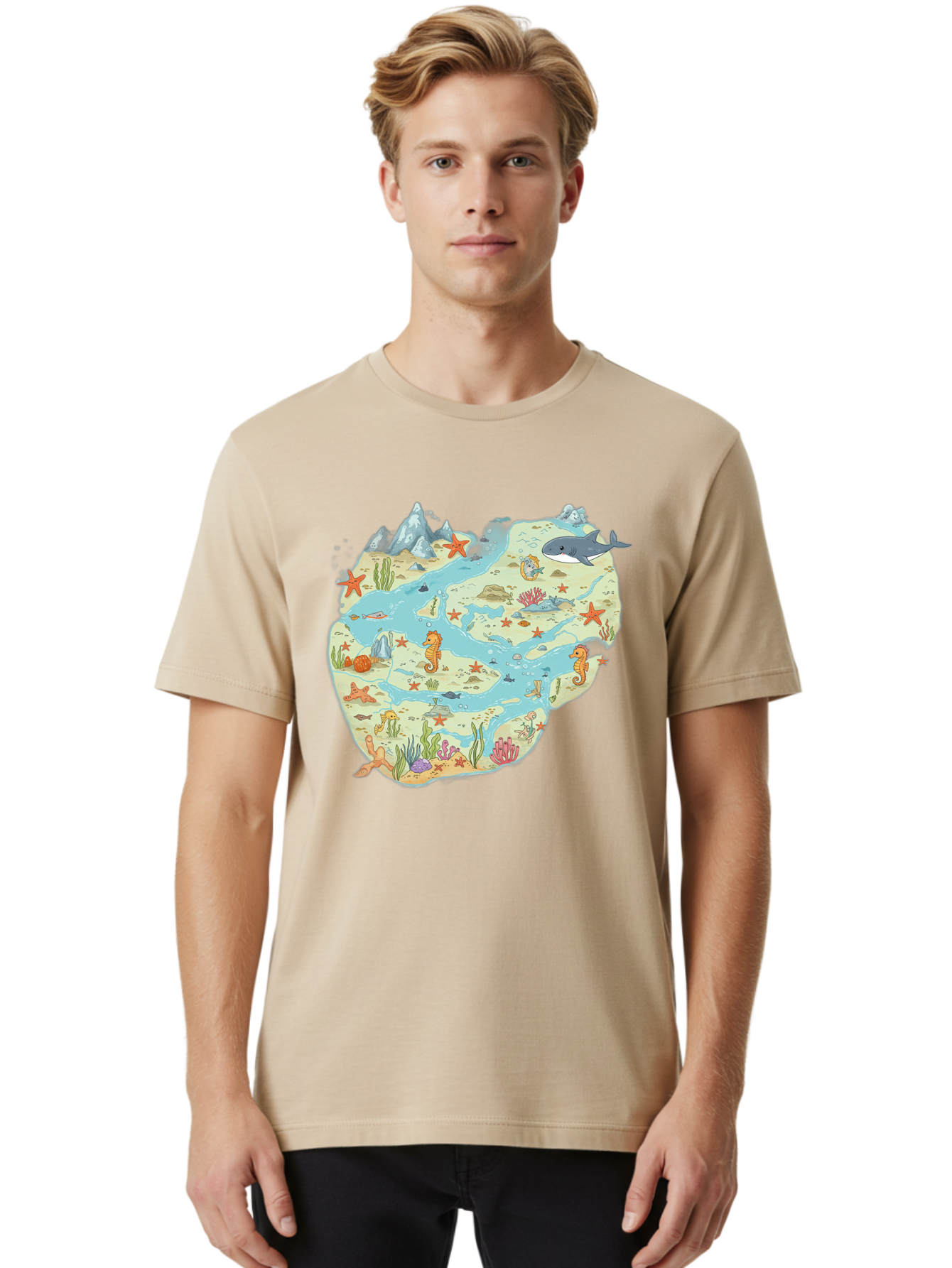 Ocean-Puzzle Men'S Graphic Tee, 100% Cotton, Comfortable Casual Summer Wear, Machine Washable, Vintage Camera, Old Camera, Antique Camera, Black Camera, Classic Photography, Photography Equipment, Nostalgic Device, Film Camera, Camera Art Baf240
