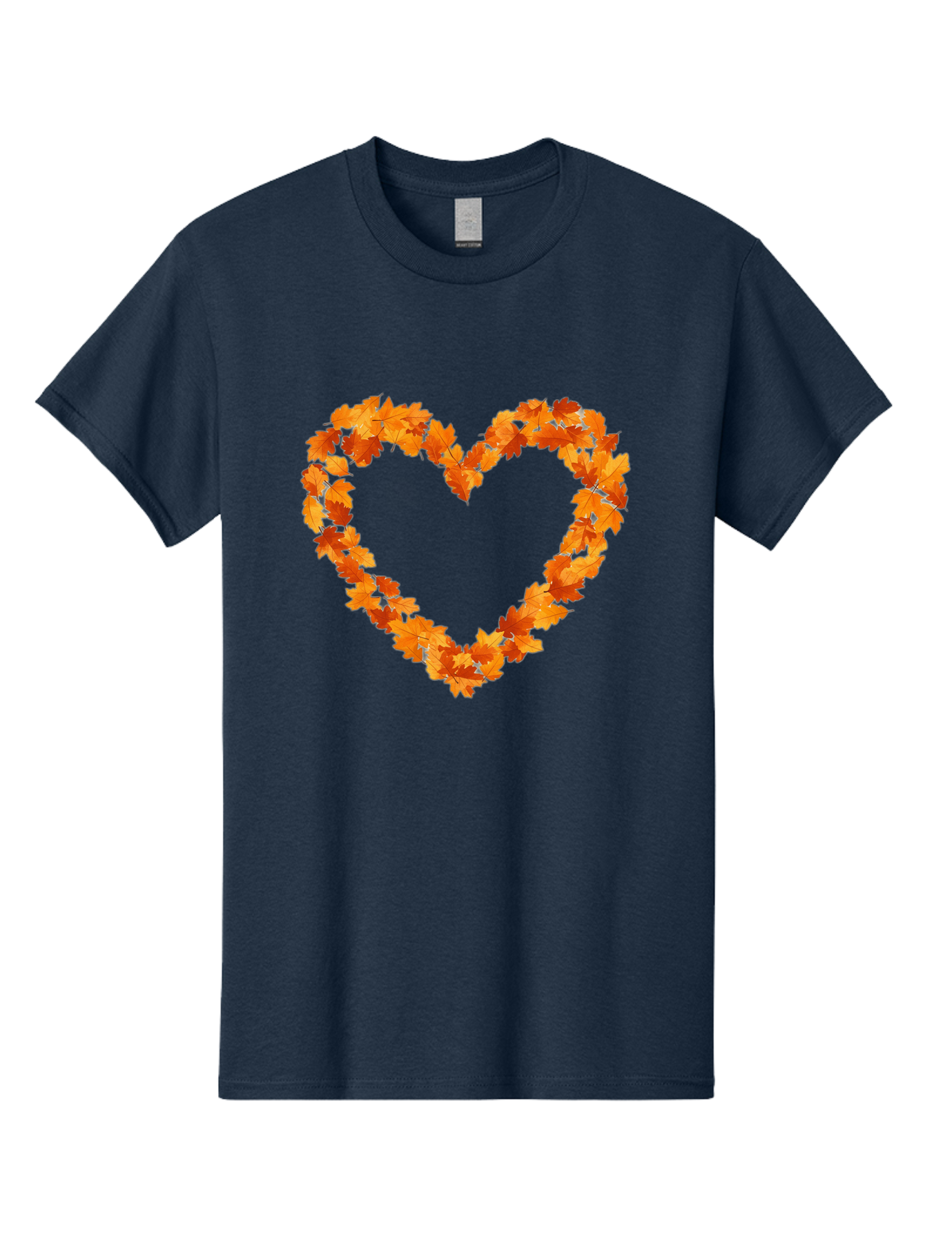 Orange-Leaves-Heart Men'S Graphic Tee, 100% Cotton, Comfortable Casual Summer Wear, Machine Washable, Vintage Camera, Old Camera, Antique Camera, Black Camera, Classic Photography, Photography Equipment, Nostalgic Device, Film Camera, Baf244