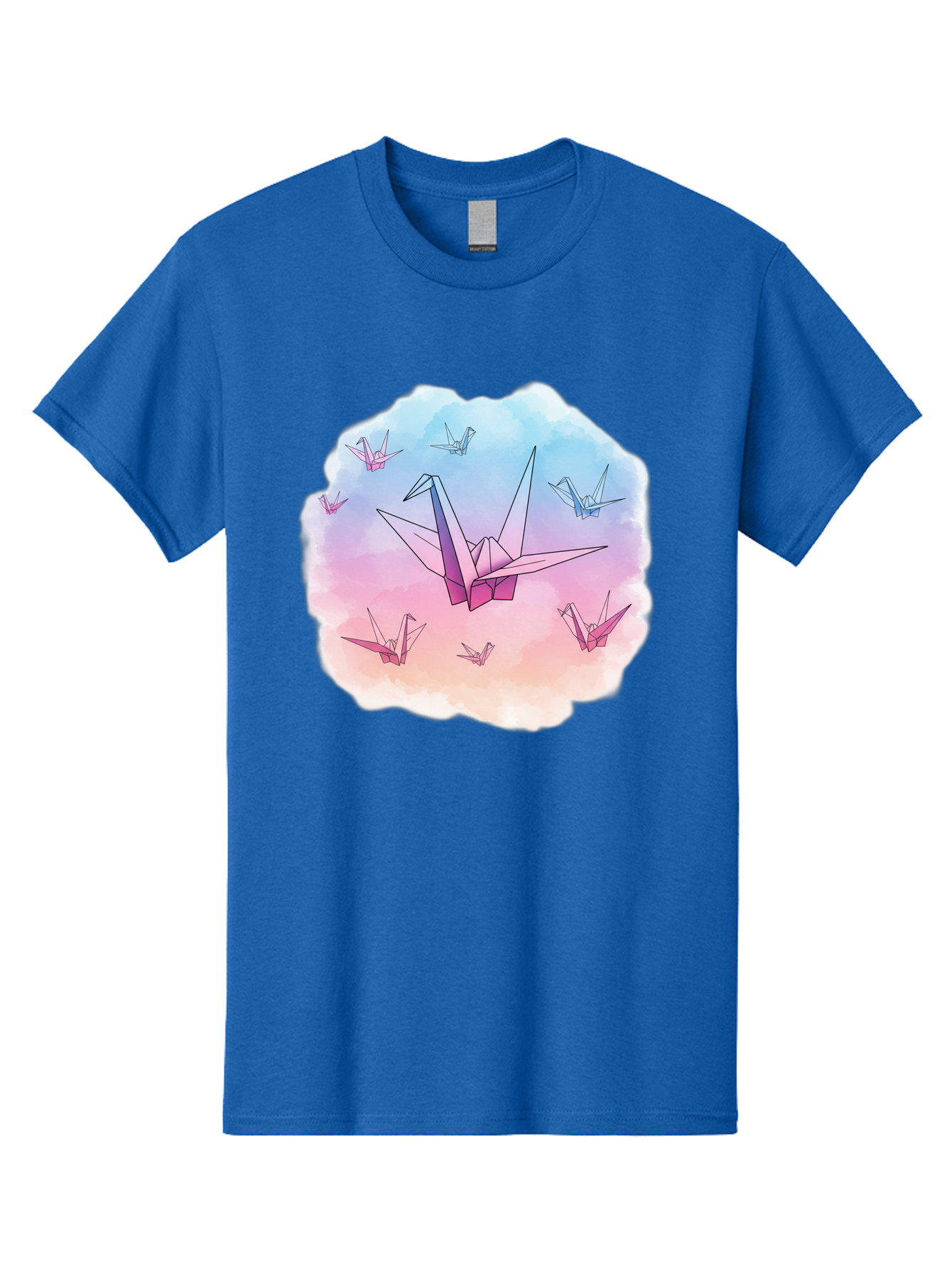Origami-Cranes-2 Men'S Graphic Tee, 100% Cotton, Comfortable Casual Summer Wear, Machine Washable, Vintage Camera, Old Camera, Antique Camera, Black Camera, Classic Photography, Photography Equipment, Nostalgic Device, Film Camera, Camera Art Baf254
