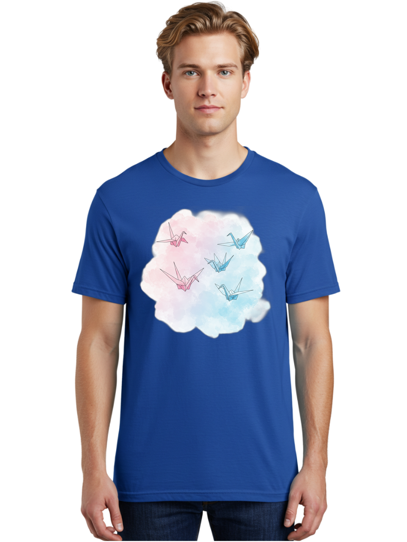 Origami-Cranes-On-Cloud Men'S Graphic Tee, 100% Cotton, Comfortable Casual Summer Wear, Machine Washable, Vintage Camera, Old Camera, Antique Camera, Black Camera, Classic Photography, Photography Equipment, Nostalgic Device, Film Camera, Baf256