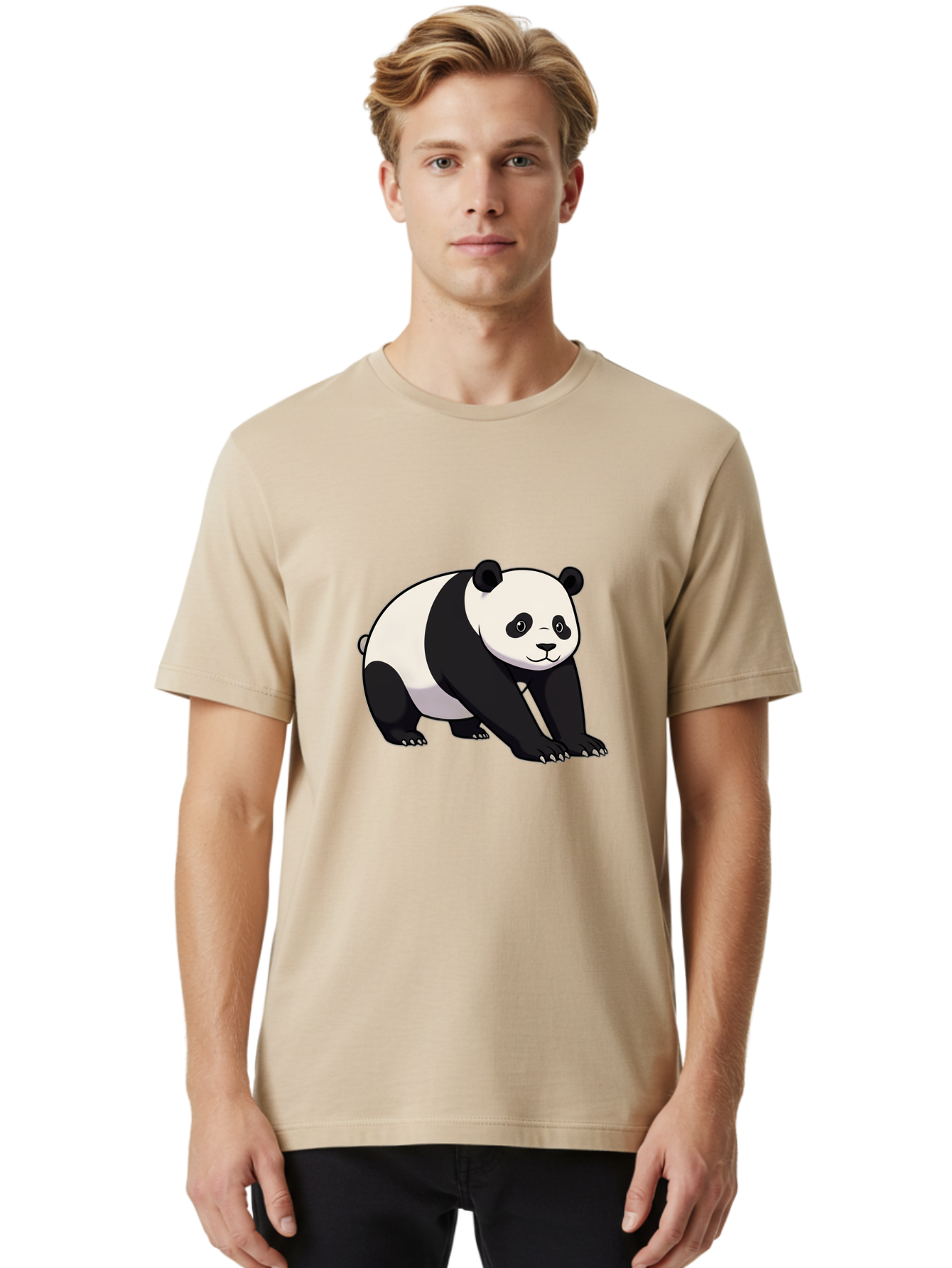 Panda-2 Men'S Graphic Tee, 100% Cotton, Comfortable Casual Summer Wear, Machine Washable, Vintage Camera, Old Camera, Antique Camera, Black Camera, Classic Photography, Photography Equipment, Nostalgic Device, Film Camera, Camera Art Baf260