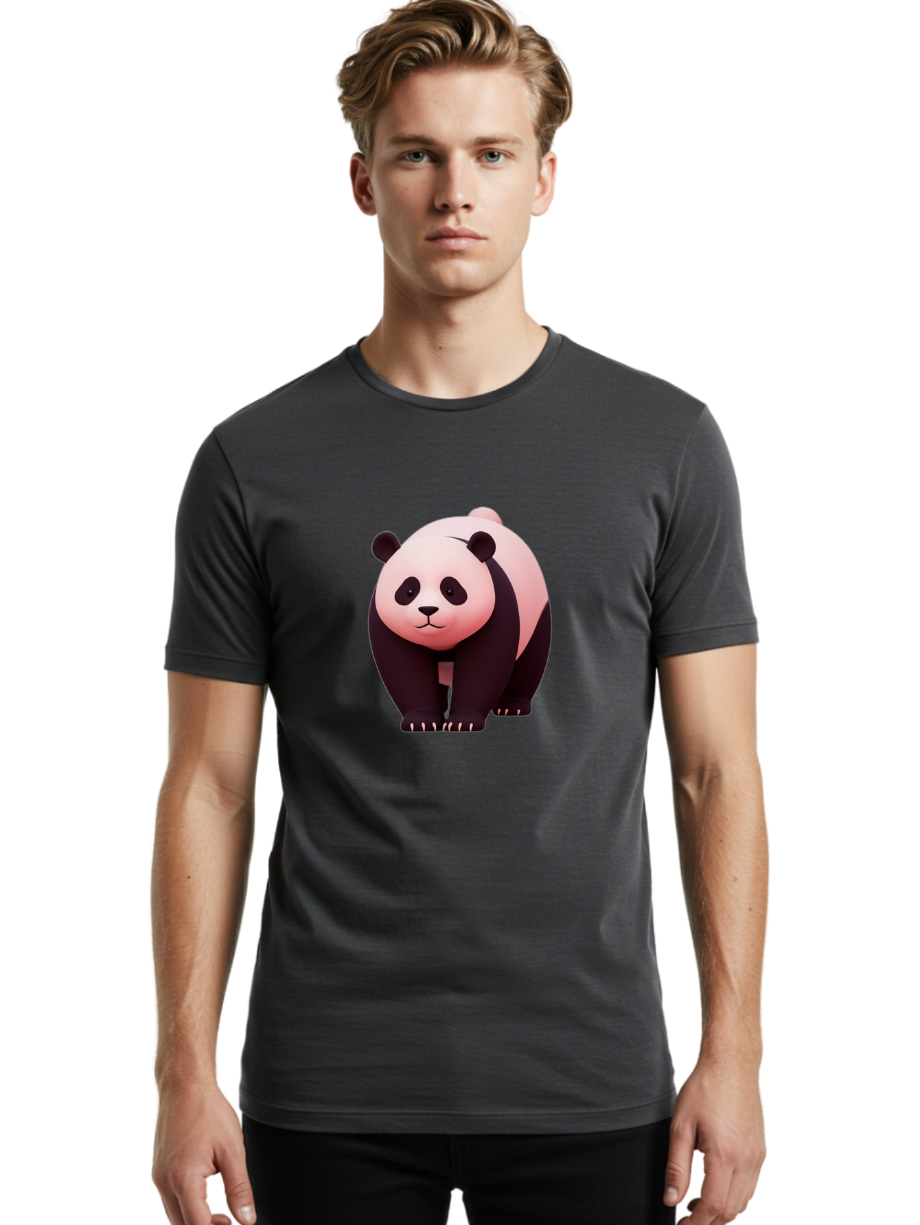 Panda-3 Men'S Graphic Tee, 100% Cotton, Comfortable Casual Summer Wear, Machine Washable, Vintage Camera, Old Camera, Antique Camera, Black Camera, Classic Photography, Photography Equipment, Nostalgic Device, Film Camera, Camera Art Baf261