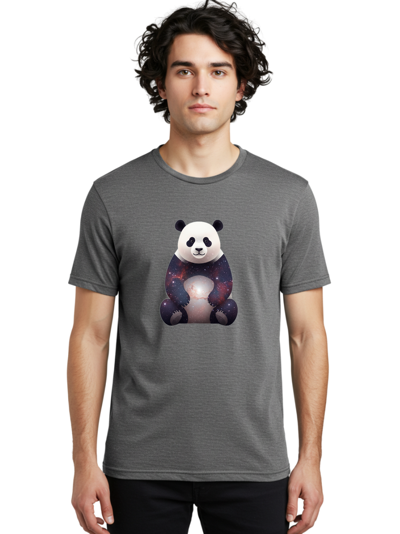 Panda-Bear-Galaxy Men'S Graphic Tee, 100% Cotton, Comfortable Casual Summer Wear, Machine Washable, Vintage Camera, Old Camera, Antique Camera, Black Camera, Classic Photography, Photography Equipment, Nostalgic Device, Film Camera, Camera Art Baf267
