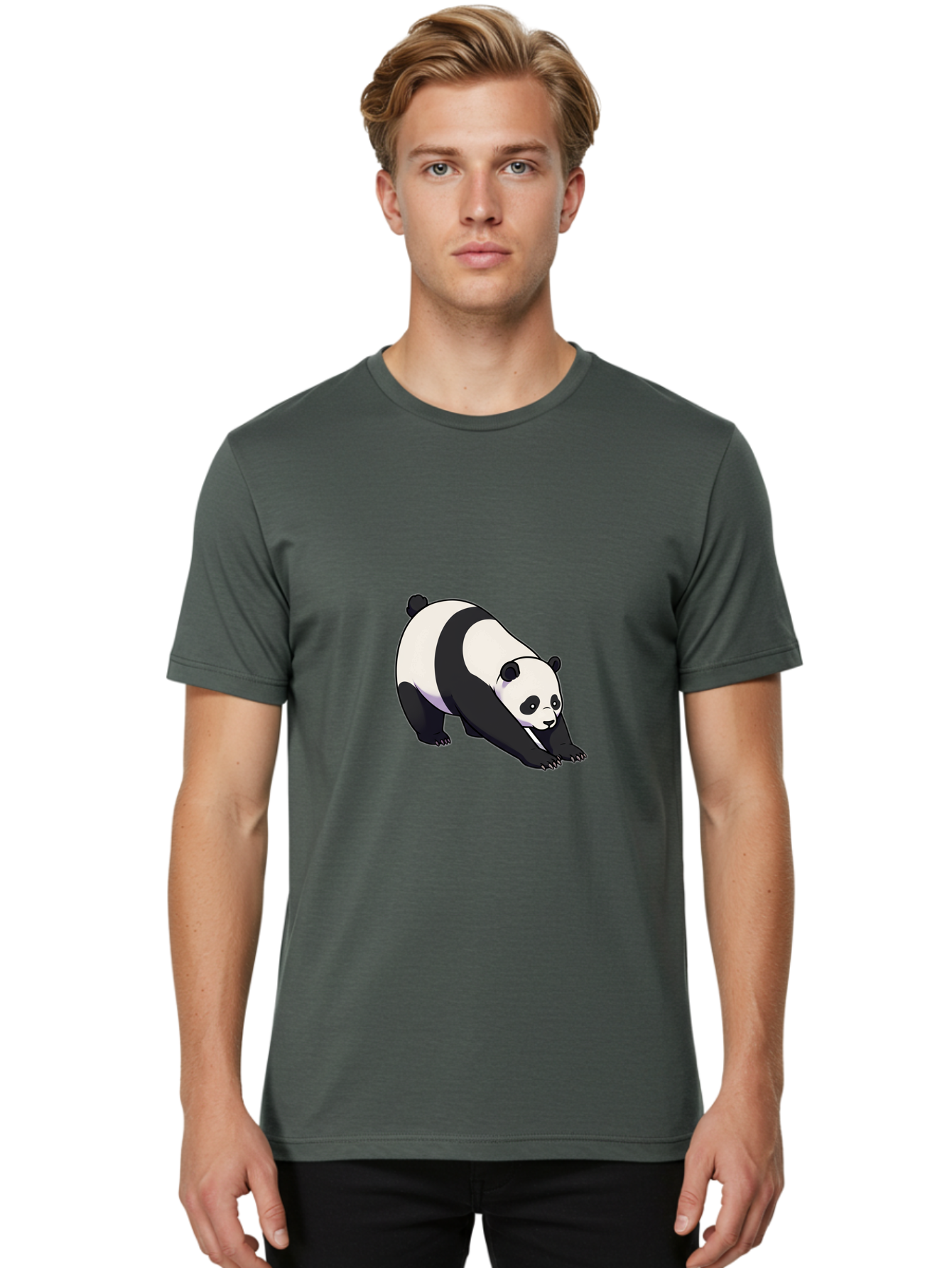 Panda-Doing-Yoga Men'S Graphic Tee, 100% Cotton, Comfortable Casual Summer Wear, Machine Washable, Vintage Camera, Old Camera, Antique Camera, Black Camera, Classic Photography, Photography Equipment, Nostalgic Device, Film Camera, Camera Art Baf272