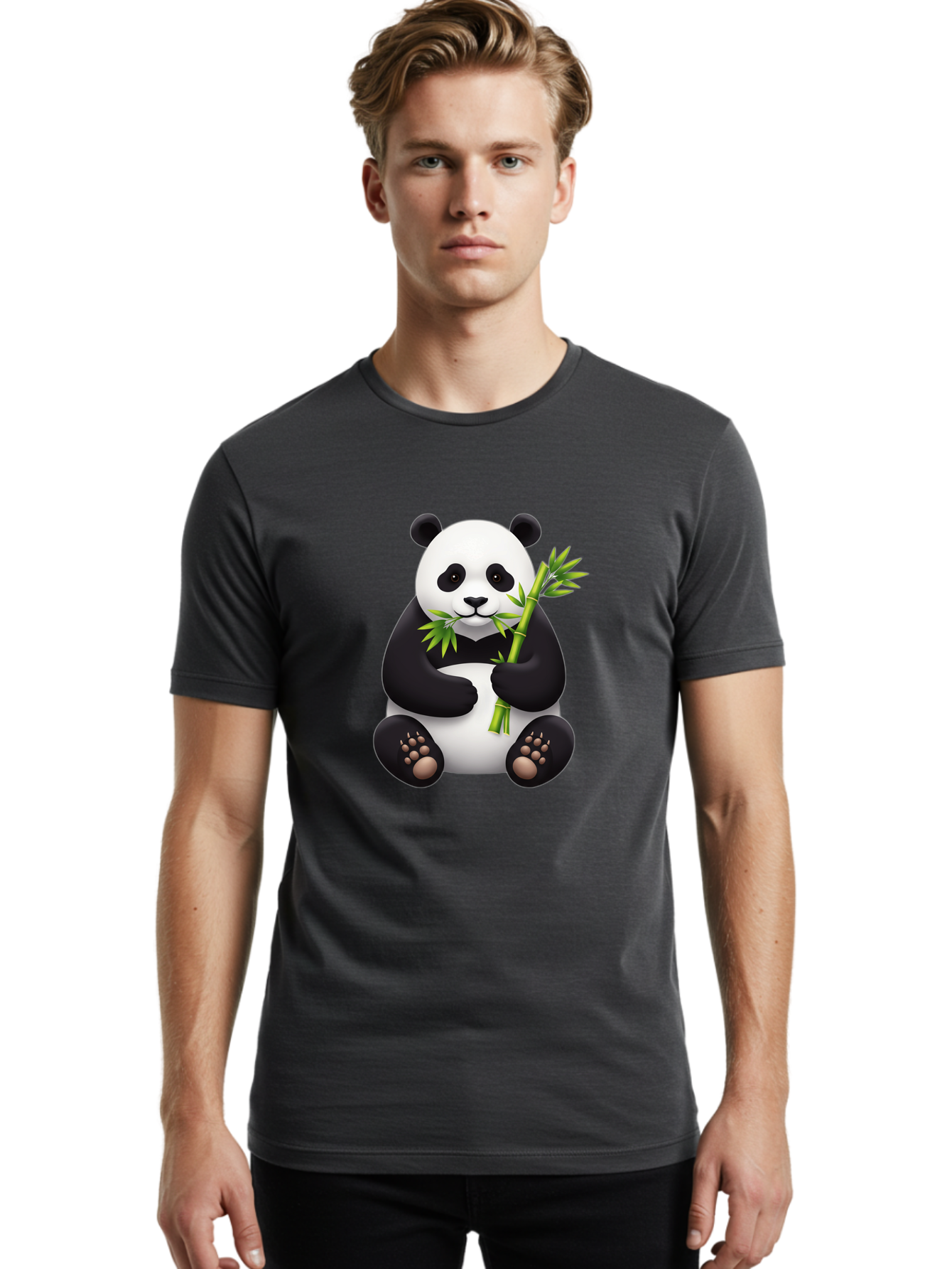 Panda-Eating-Bamboo-4 Men'S Graphic Tee, 100% Cotton, Comfortable Casual Summer Wear, Machine Washable, Vintage Camera, Old Camera, Antique Camera, Black Camera, Classic Photography, Photography Equipment, Nostalgic Device, Film Camera, Baf276