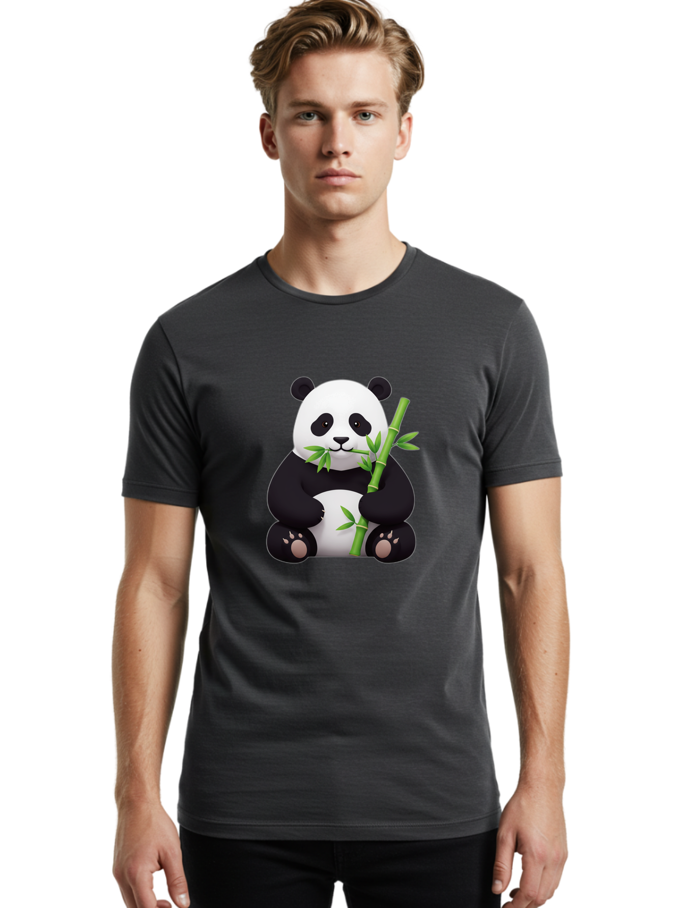 Panda-Eating-Bamboo Men'S Graphic Tee, 100% Cotton, Comfortable Casual Summer Wear, Machine Washable, Vintage Camera, Old Camera, Antique Camera, Black Camera, Classic Photography, Photography Equipment, Nostalgic Device, Film Camera, Baf280