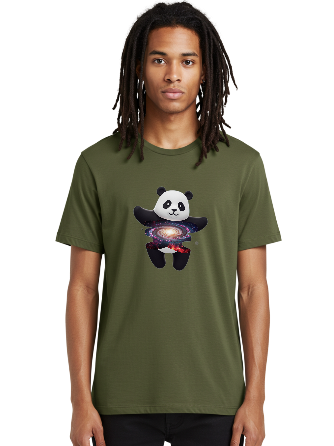Panda-Galaxy-3 Men'S Graphic Tee, 100% Cotton, Comfortable Casual Summer Wear, Machine Washable, Vintage Camera, Old Camera, Antique Camera, Black Camera, Classic Photography, Photography Equipment, Nostalgic Device, Film Camera, Camera Art Baf291
