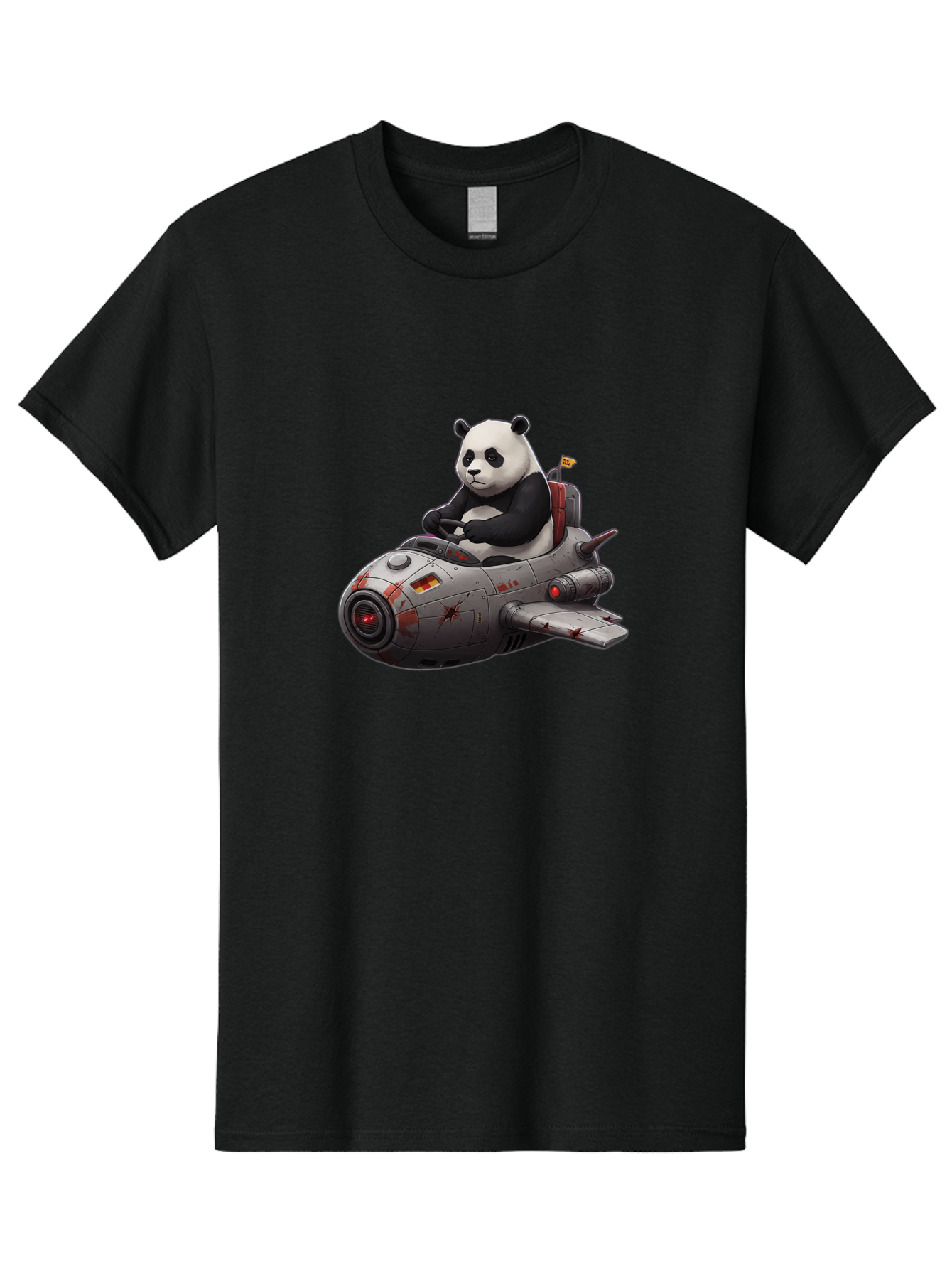 Panda-In-Spaceship-1 Men'S Graphic Tee, 100% Cotton, Comfortable Casual Summer Wear, Machine Washable, Vintage Camera, Old Camera, Antique Camera, Black Camera, Classic Photography, Photography Equipment, Nostalgic Device, Film Camera, Baf298