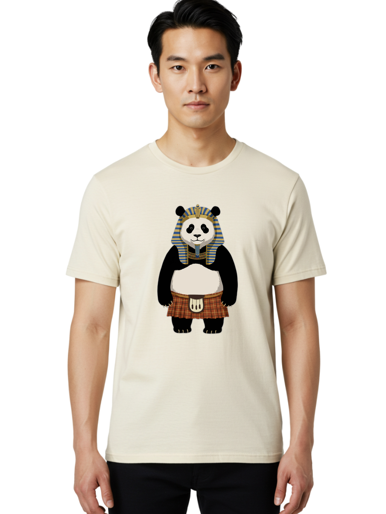 Panda-Pharaoh-7 Men'S Graphic Tee, 100% Cotton, Comfortable Casual Summer Wear, Machine Washable, Vintage Camera, Old Camera, Antique Camera, Black Camera, Classic Photography, Photography Equipment, Nostalgic Device, Film Camera, Camera Art Baf309