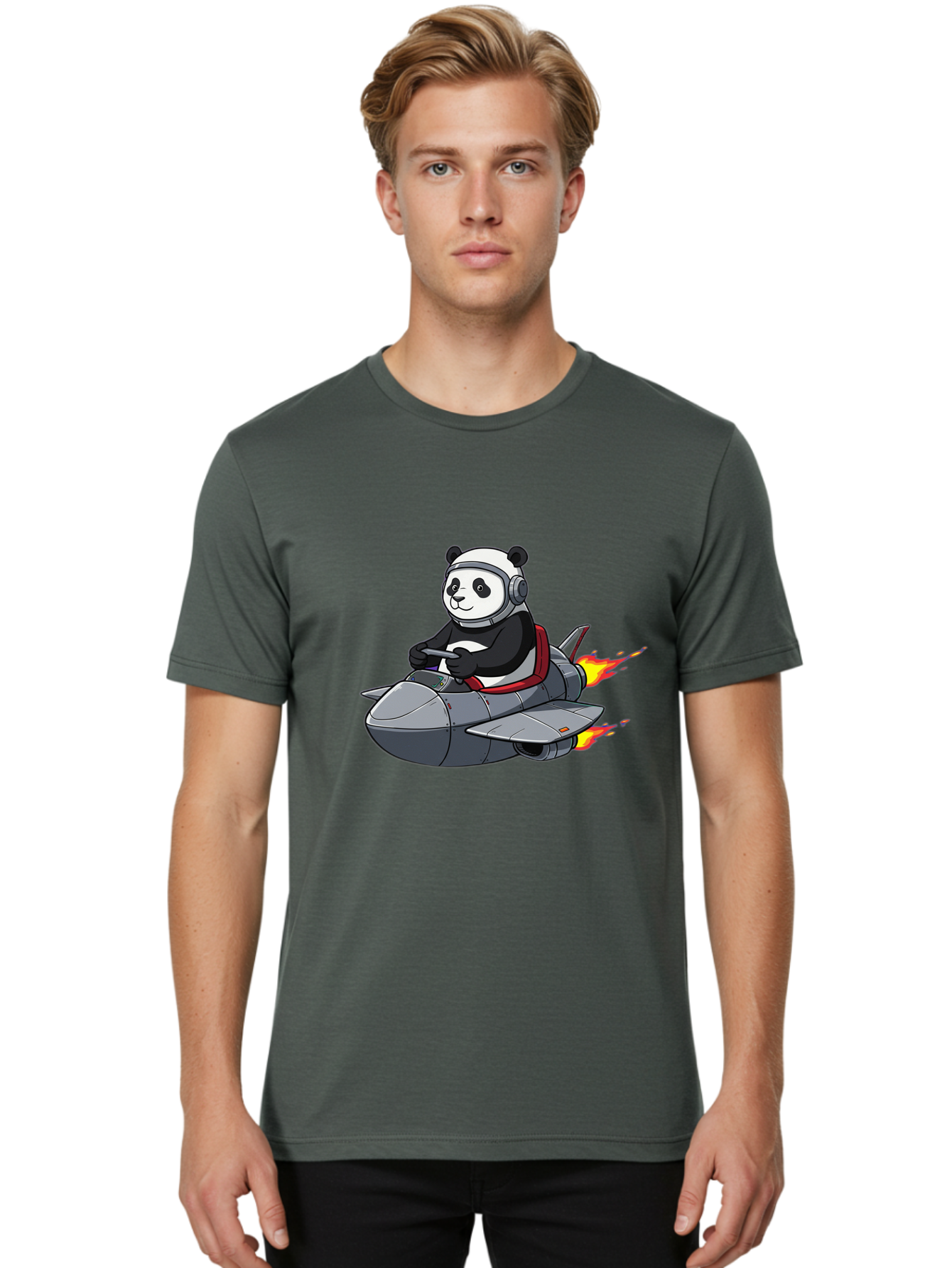 Panda-Pilot-3 Men'S Graphic Tee, 100% Cotton, Comfortable Casual Summer Wear, Machine Washable, Vintage Camera, Old Camera, Antique Camera, Black Camera, Classic Photography, Photography Equipment, Nostalgic Device, Film Camera, Camera Art Baf314