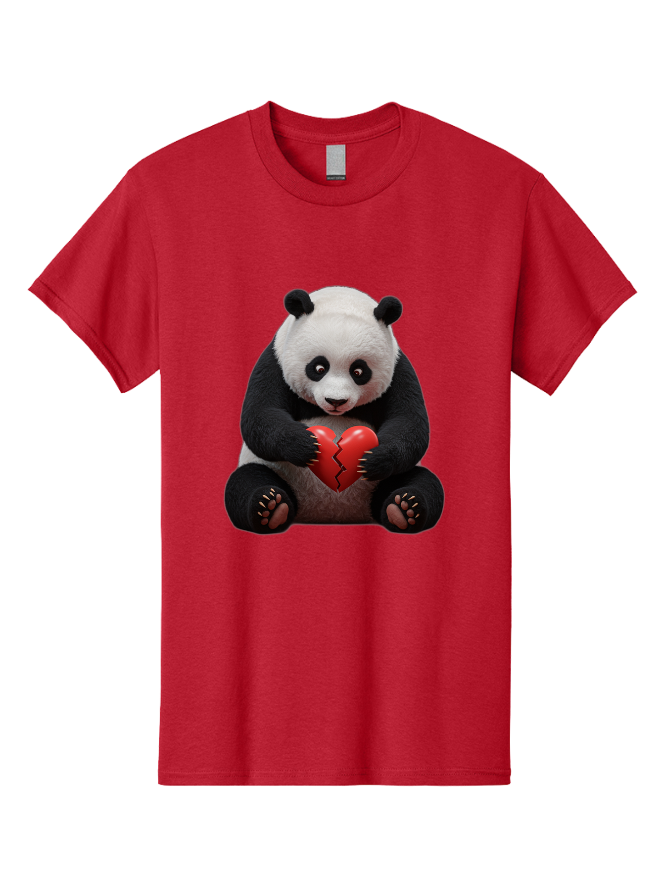 Panda-With-Broken-Heart-1 Men'S Graphic Tee, 100% Cotton, Comfortable Casual Summer Wear, Machine Washable, Vintage Camera, Old Camera, Antique Camera, Black Camera, Classic Photography, Photography Equipment, Nostalgic Device, Film Camera, Baf326