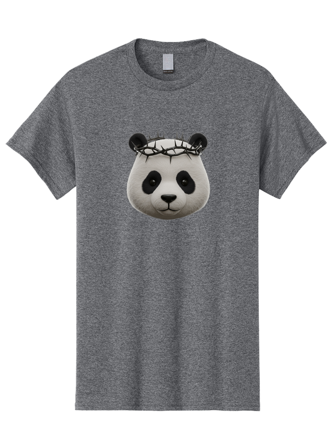 Panda-With-Crown-Of-Thorns-1 Men'S Graphic Tee, 100% Cotton, Comfortable Casual Summer Wear, Machine Washable, Vintage Camera, Old Camera, Antique Camera, Black Camera, Classic Photography, Photography Equipment, Nostalgic Device, Film Camera, Baf331