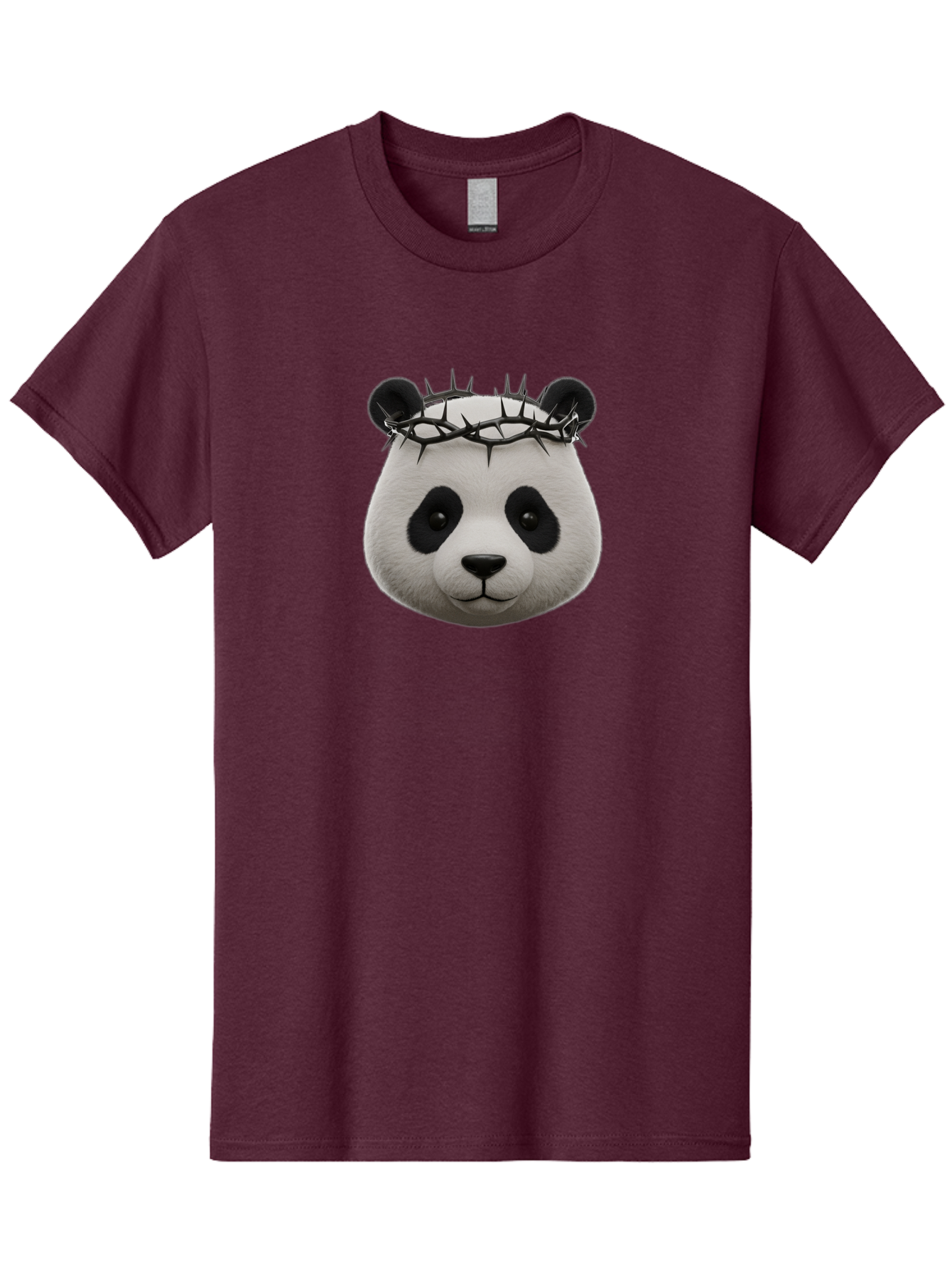 Panda-With-Crown-Of-Thorns-1 Men'S Graphic Tee, 100% Cotton, Comfortable Casual Summer Wear, Machine Washable, Vintage Camera, Old Camera, Antique Camera, Black Camera, Classic Photography, Photography Equipment, Nostalgic Device, Film Camera, Baf331