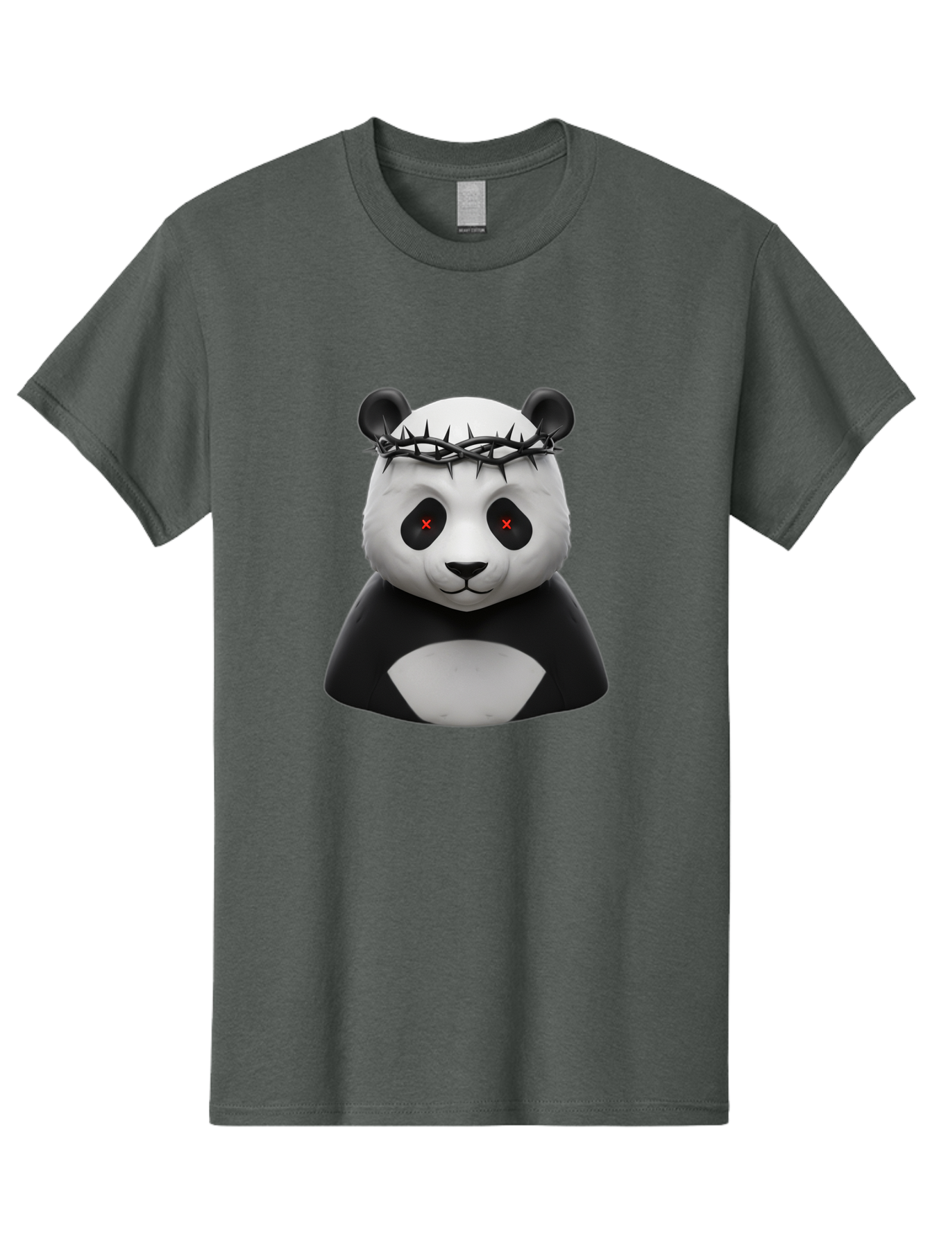 Panda-With-Crown-Of-Thorns-2 Men'S Graphic Tee, 100% Cotton, Comfortable Casual Summer Wear, Machine Washable, Vintage Camera, Old Camera, Antique Camera, Black Camera, Classic Photography, Photography Equipment, Nostalgic Device, Film Camera, Baf332