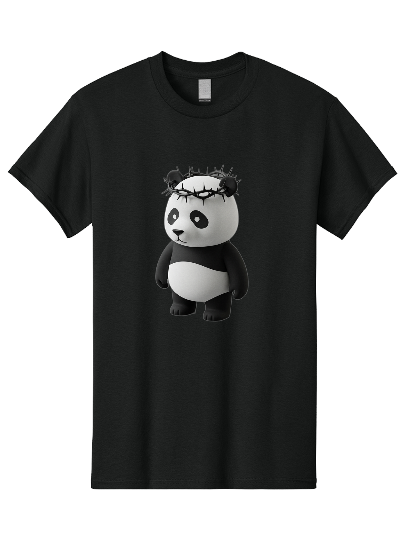 Panda-With-Crown-Of-Thorns-3 Men'S Graphic Tee, 100% Cotton, Comfortable Casual Summer Wear, Machine Washable, Vintage Camera, Old Camera, Antique Camera, Black Camera, Classic Photography, Photography Equipment, Nostalgic Device, Film Camera, Baf333