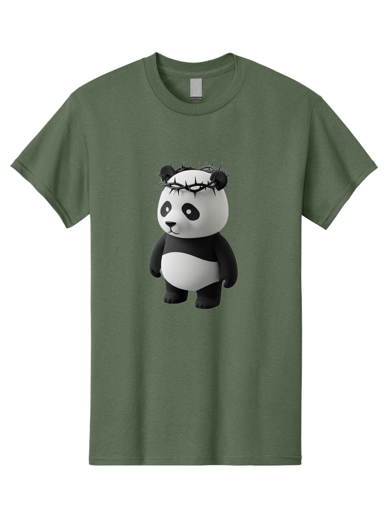 Panda-With-Crown-Of-Thorns-3 Men'S Graphic Tee, 100% Cotton, Comfortable Casual Summer Wear, Machine Washable, Vintage Camera, Old Camera, Antique Camera, Black Camera, Classic Photography, Photography Equipment, Nostalgic Device, Film Camera, Baf333