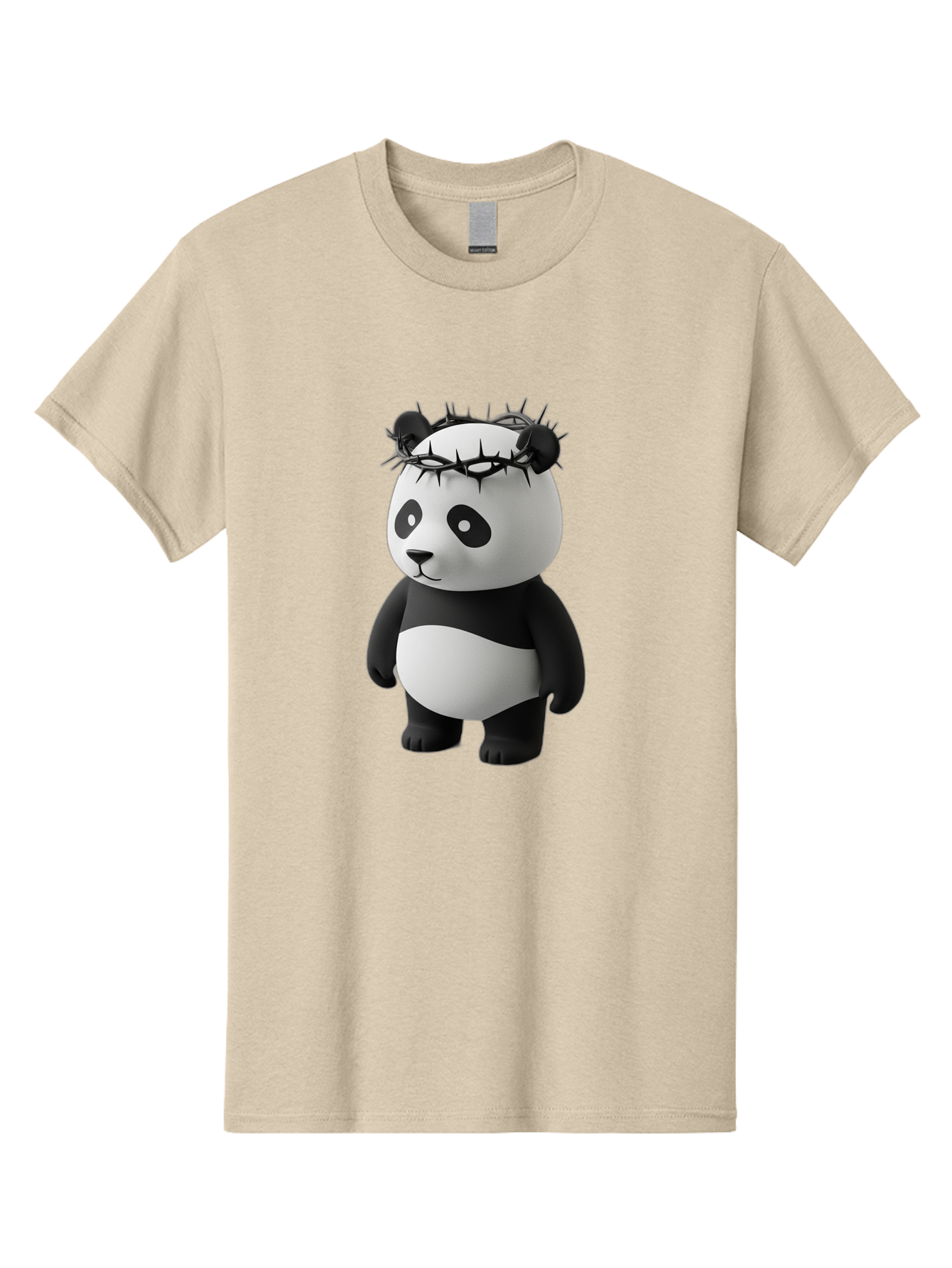 Panda-With-Crown-Of-Thorns-3 Men'S Graphic Tee, 100% Cotton, Comfortable Casual Summer Wear, Machine Washable, Vintage Camera, Old Camera, Antique Camera, Black Camera, Classic Photography, Photography Equipment, Nostalgic Device, Film Camera, Baf333