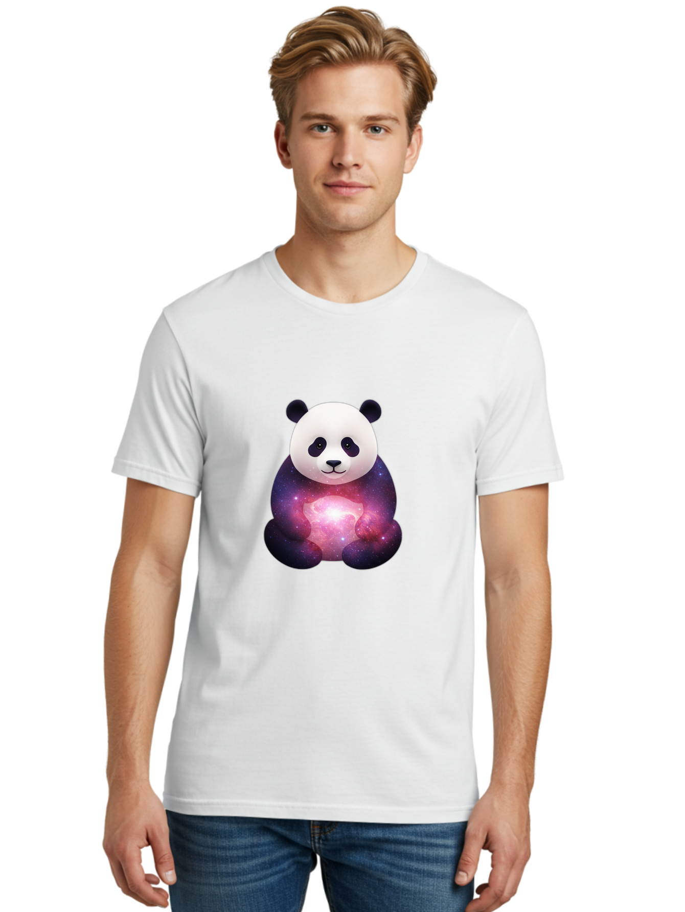 Panda-With-Galaxy Men'S Graphic Tee, 100% Cotton, Comfortable Casual Summer Wear, Machine Washable, Vintage Camera, Old Camera, Antique Camera, Black Camera, Classic Photography, Photography Equipment, Nostalgic Device, Film Camera, Camera Art Baf335
