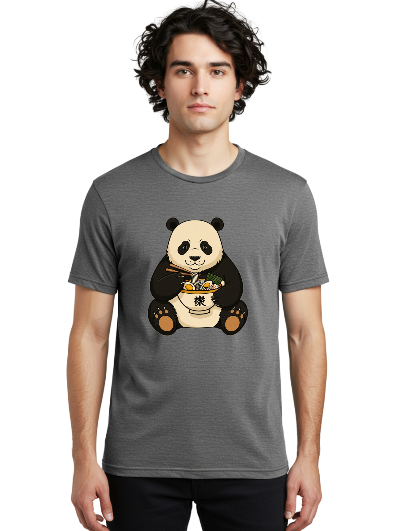 Panda-With-Ramen-2 Men'S Graphic Tee, 100% Cotton, Comfortable Casual Summer Wear, Machine Washable, Vintage Camera, Old Camera, Antique Camera, Black Camera, Classic Photography, Photography Equipment, Nostalgic Device, Film Camera, Baf337