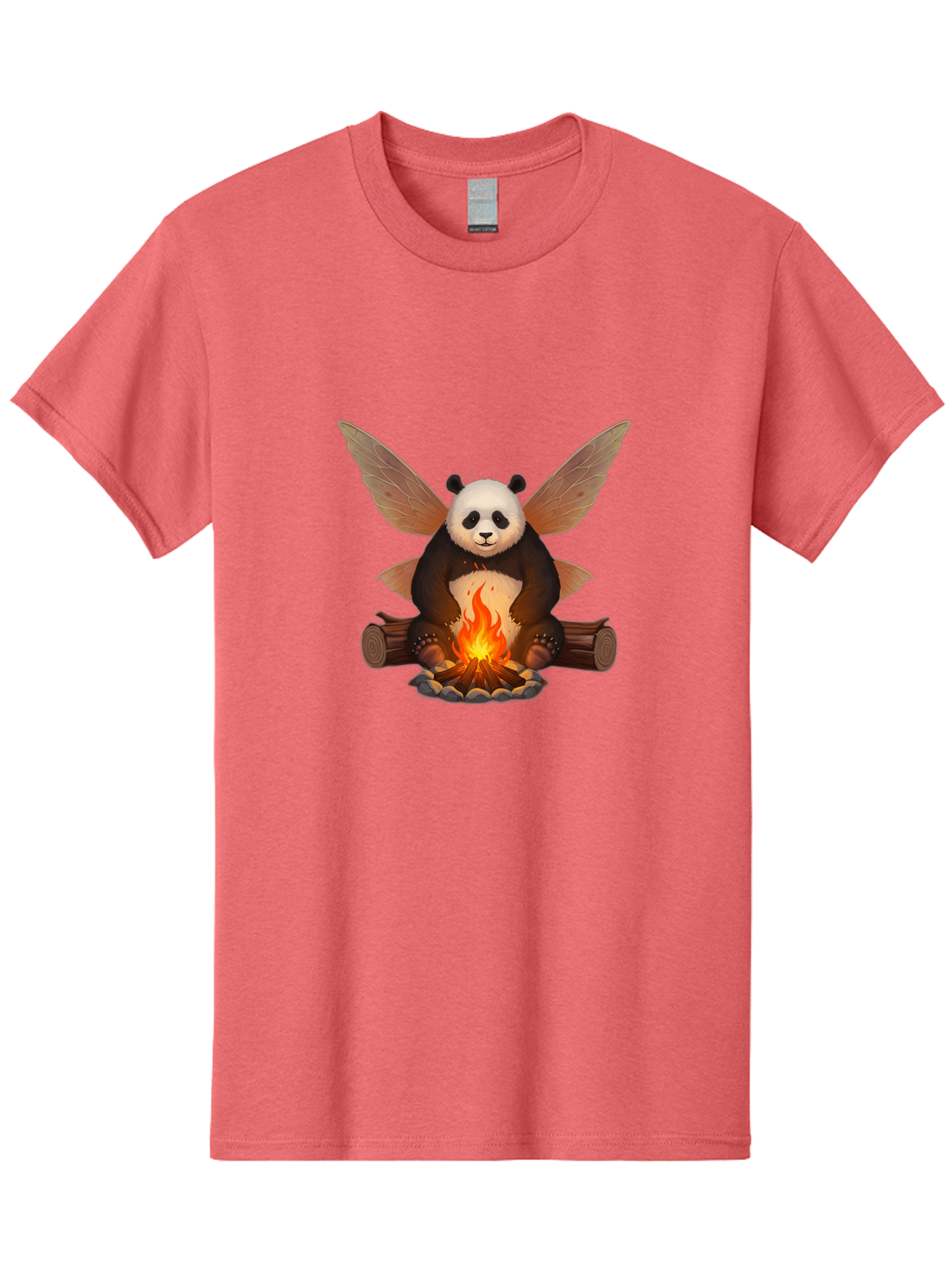 Panda-With-Wings-By-Campfire Men'S Graphic Tee, 100% Cotton, Comfortable Casual Summer Wear, Machine Washable, Vintage Camera, Old Camera, Antique Camera, Black Camera, Classic Photography, Photography Equipment, Nostalgic Device, Film Camera, Baf340