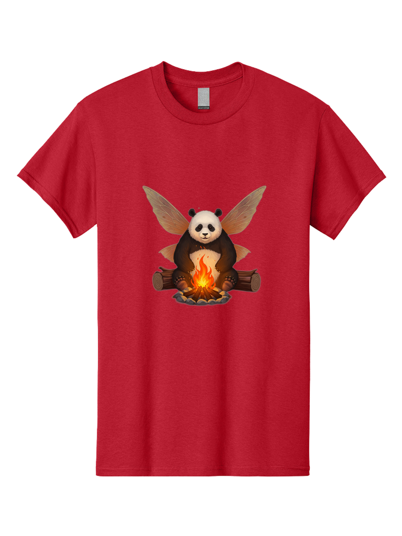 Panda-With-Wings-By-Campfire Men'S Graphic Tee, 100% Cotton, Comfortable Casual Summer Wear, Machine Washable, Vintage Camera, Old Camera, Antique Camera, Black Camera, Classic Photography, Photography Equipment, Nostalgic Device, Film Camera, Baf340