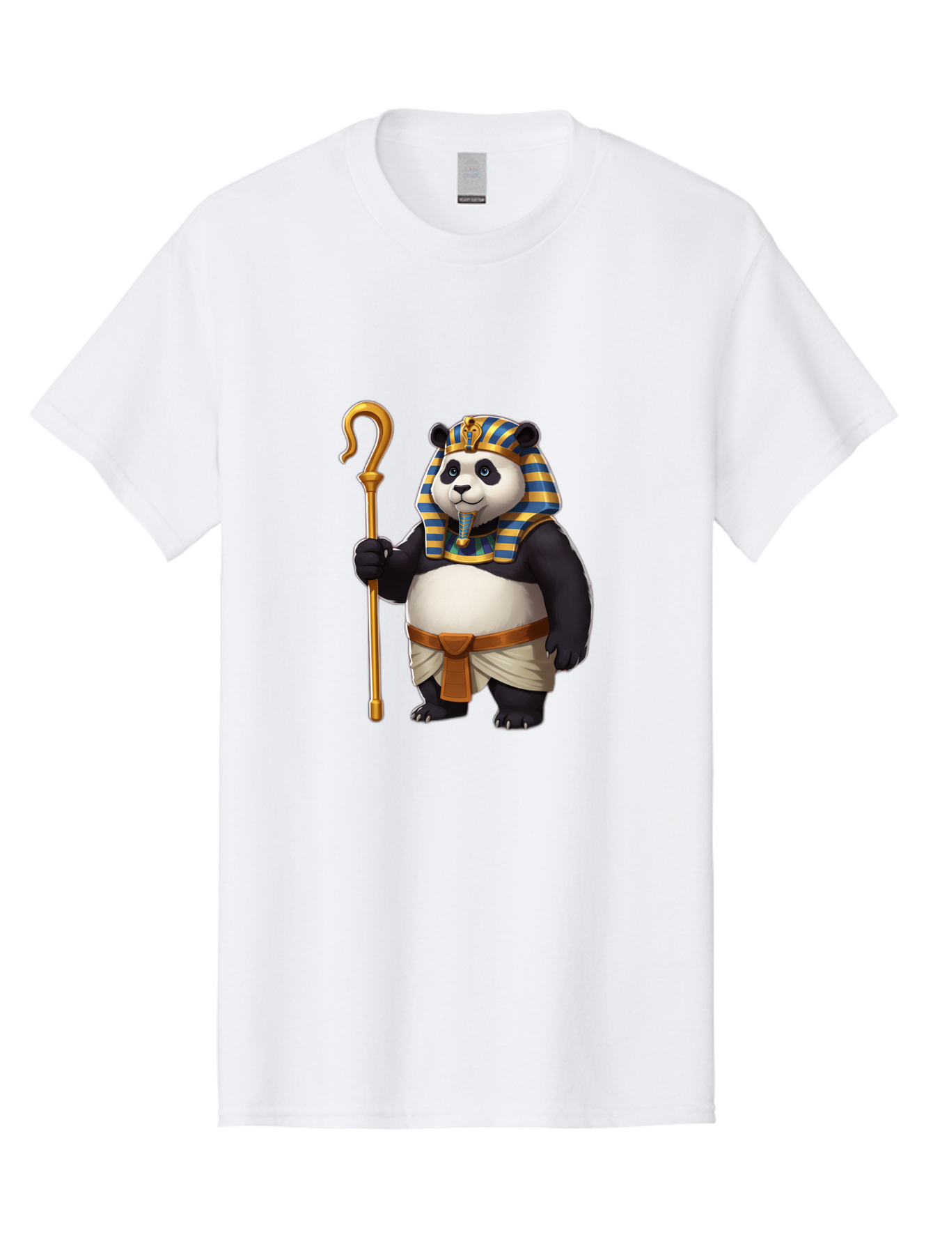 Pharaoh-Panda-1 Men'S Graphic Tee, 100% Cotton, Comfortable Casual Summer Wear, Machine Washable, Vintage Camera, Old Camera, Antique Camera, Black Camera, Classic Photography, Photography Equipment, Nostalgic Device, Film Camera, Camera Art Baf346
