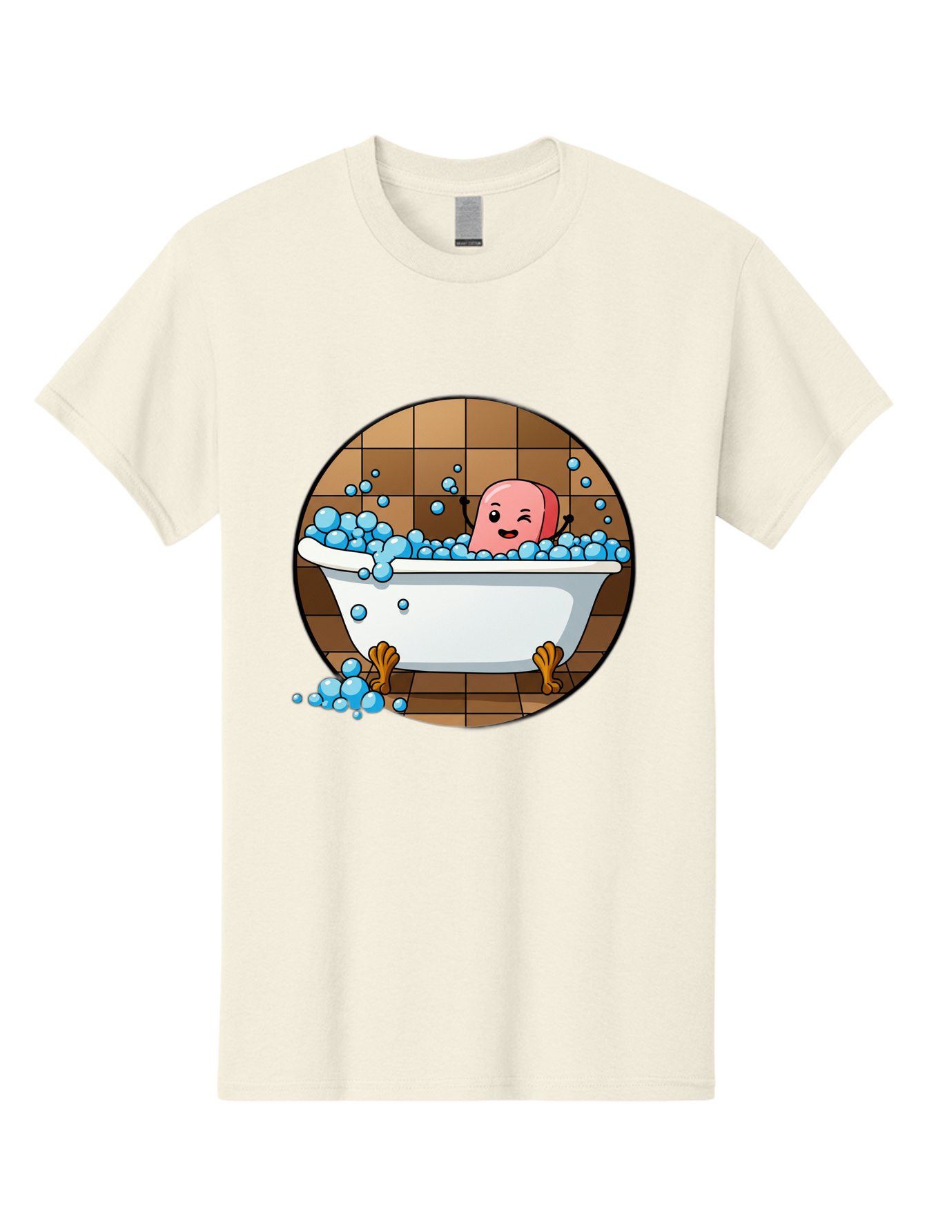 Pink-Head-In-White-Bathtub Men'S Graphic Tee, 100% Cotton, Comfortable Casual Summer Wear, Machine Washable, Vintage Camera, Old Camera, Antique Camera, Black Camera, Classic Photography, Photography Equipment, Nostalgic Device, Film Camera, Baf352