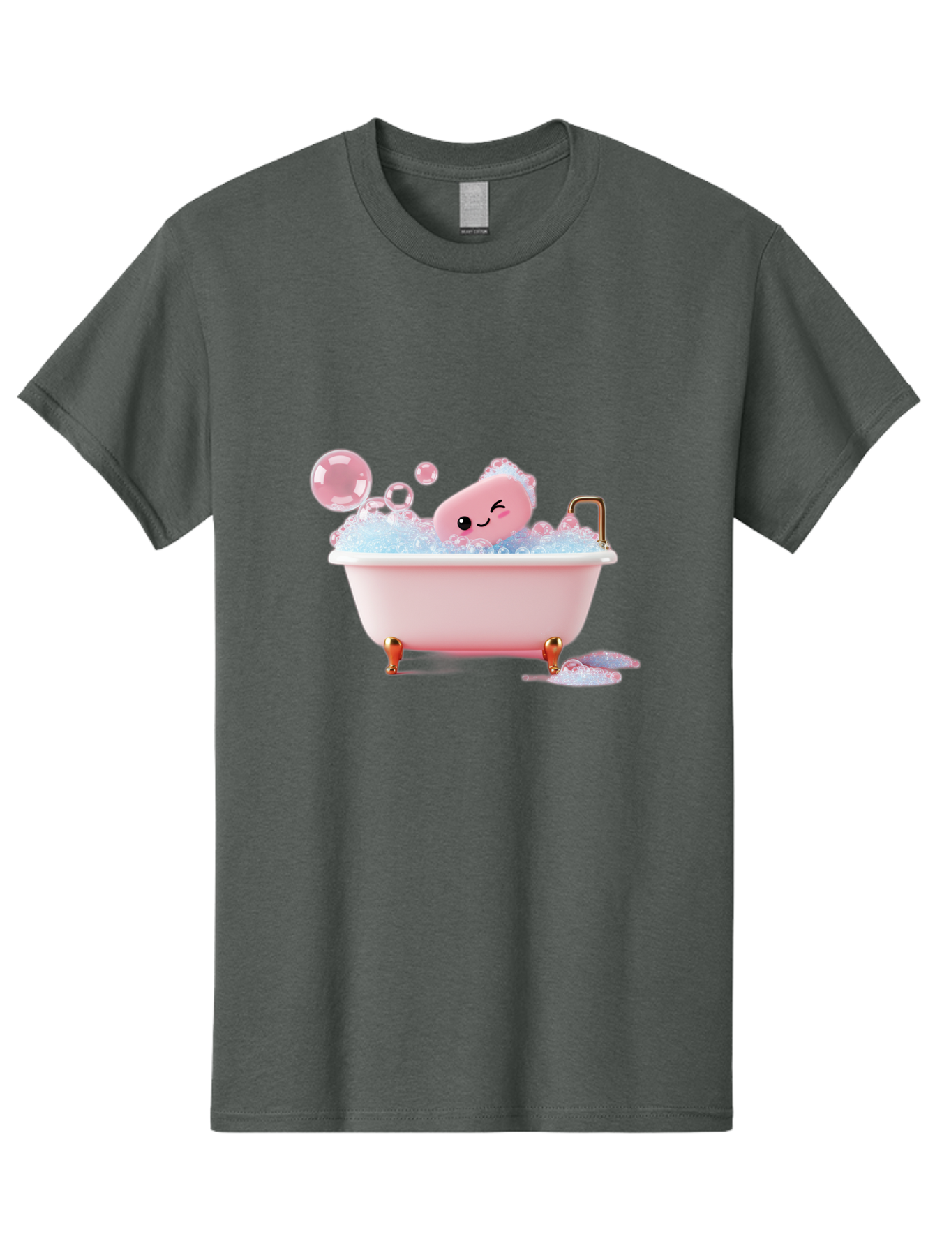 Pink-Soap-Character-In-Bathtub Men'S Graphic Tee, 100% Cotton, Comfortable Casual Summer Wear, Machine Washable, Vintage Camera, Old Camera, Antique Camera, Black Camera, Classic Photography, Photography Equipment, Nostalgic Device, Baf357