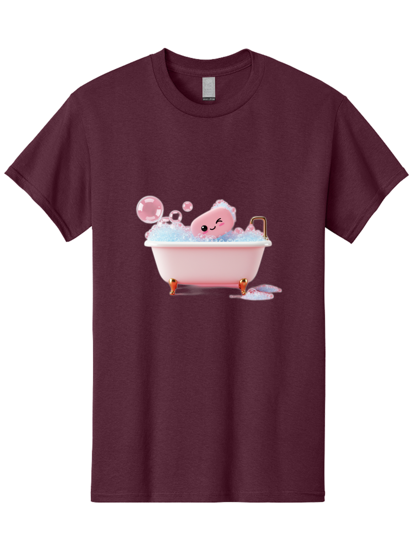 Pink-Soap-Character-In-Bathtub Men'S Graphic Tee, 100% Cotton, Comfortable Casual Summer Wear, Machine Washable, Vintage Camera, Old Camera, Antique Camera, Black Camera, Classic Photography, Photography Equipment, Nostalgic Device, Baf357