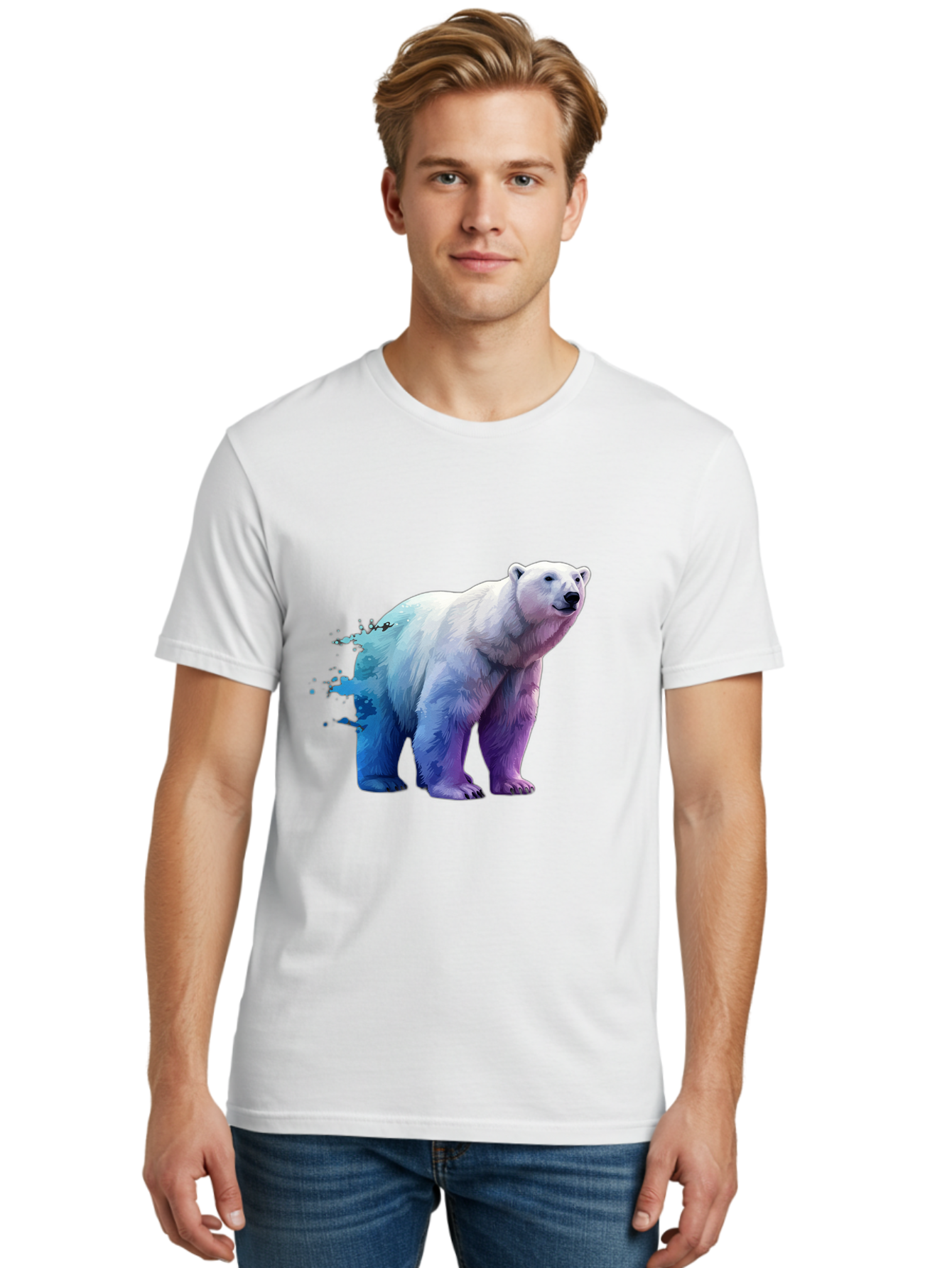 Polar-Bear-17 Men'S Graphic Tee, 100% Cotton, Comfortable Casual Summer Wear, Machine Washable, Vintage Camera, Old Camera, Antique Camera, Black Camera, Classic Photography, Photography Equipment, Nostalgic Device, Film Camera, Camera Art Baf370