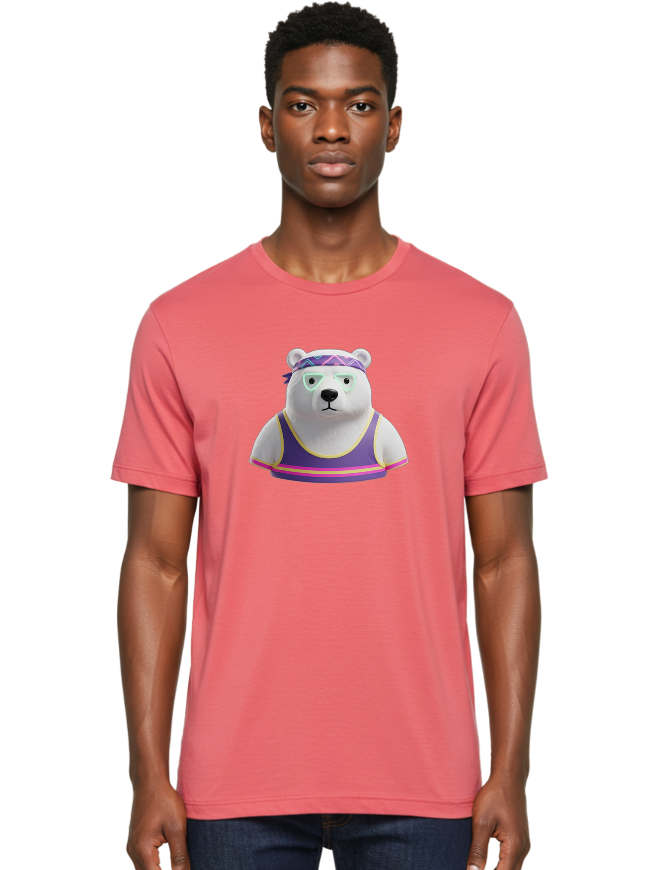Polar-Bear-3 Men'S Graphic Tee, 100% Cotton, Comfortable Casual Summer Wear, Machine Washable, Vintage Camera, Old Camera, Antique Camera, Black Camera, Classic Photography, Photography Equipment, Nostalgic Device, Film Camera, Camera Art Baf375