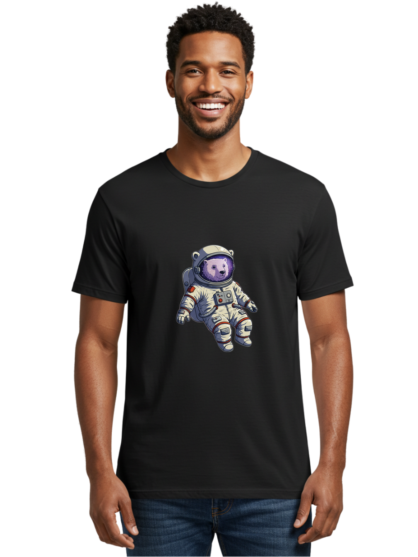 Polar-Bear-Astronaut-1 Men'S Graphic Tee, 100% Cotton, Comfortable Casual Summer Wear, Machine Washable, Vintage Camera, Old Camera, Antique Camera, Black Camera, Classic Photography, Photography Equipment, Nostalgic Device, Film Camera, Baf382