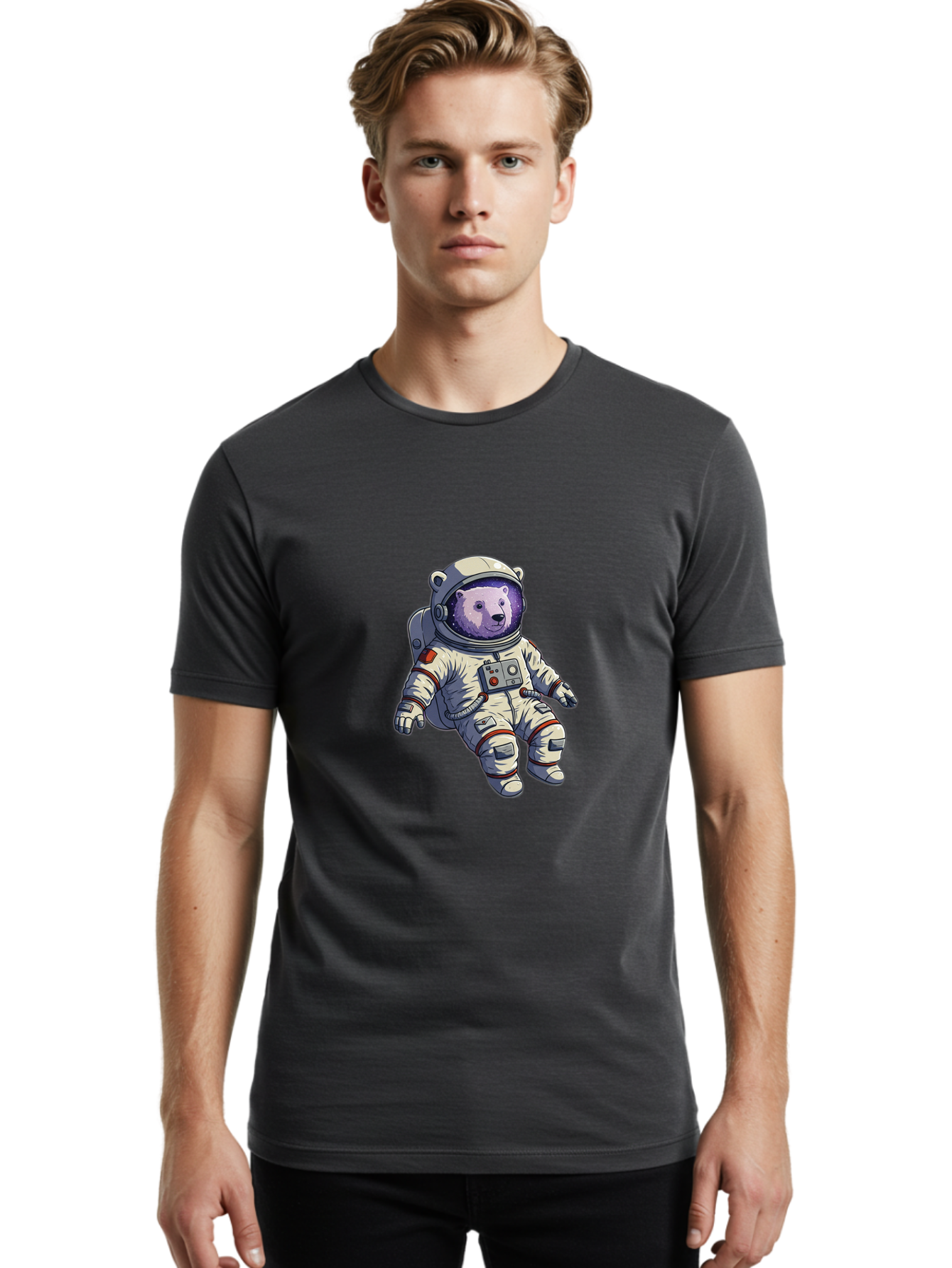 Polar-Bear-Astronaut-1 Men'S Graphic Tee, 100% Cotton, Comfortable Casual Summer Wear, Machine Washable, Vintage Camera, Old Camera, Antique Camera, Black Camera, Classic Photography, Photography Equipment, Nostalgic Device, Film Camera, Baf382