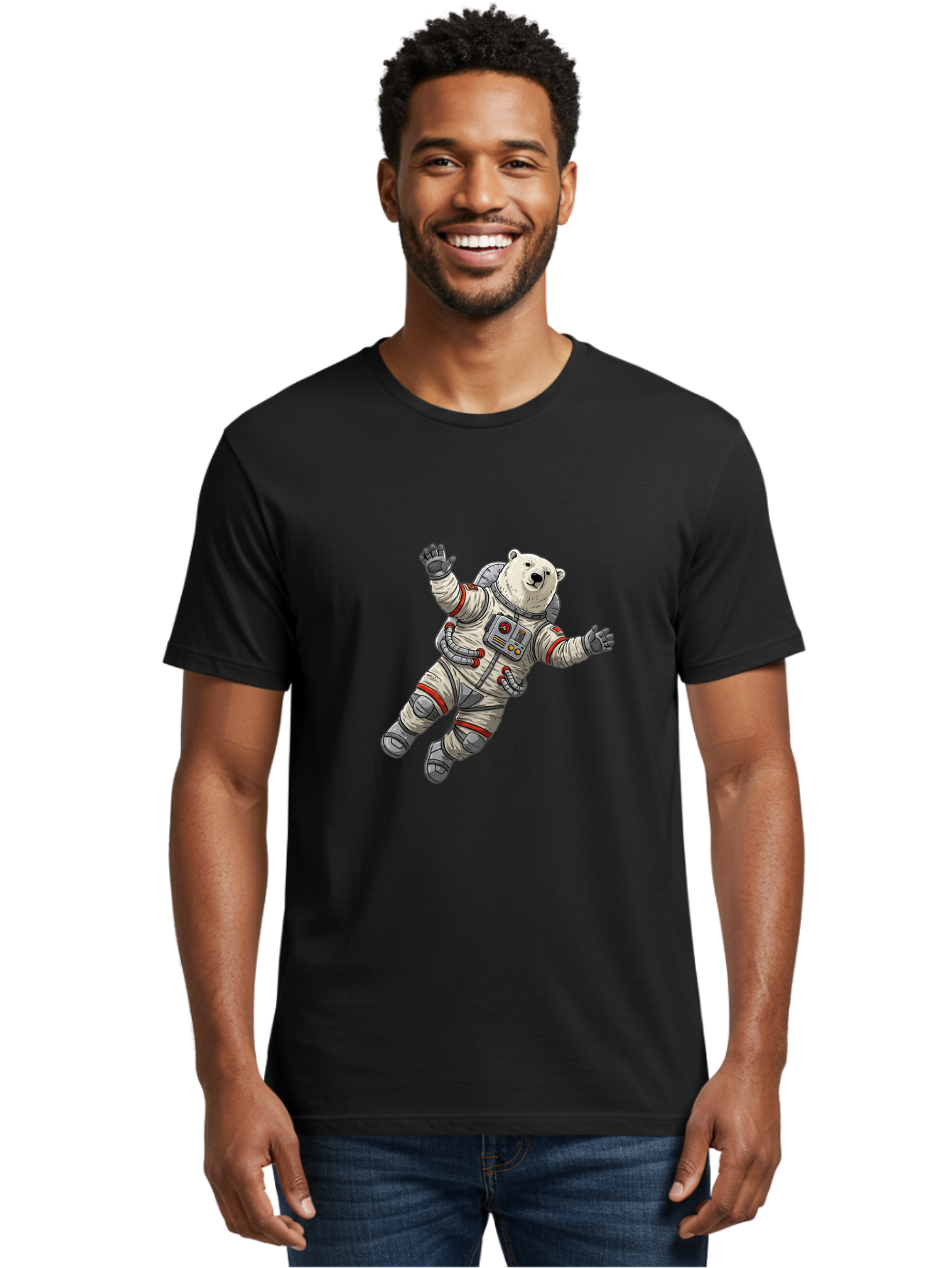 Polar-Bear-Astronaut-3 Men'S Graphic Tee, 100% Cotton, Comfortable Casual Summer Wear, Machine Washable, Vintage Camera, Old Camera, Antique Camera, Black Camera, Classic Photography, Photography Equipment, Nostalgic Device, Film Camera, Baf384