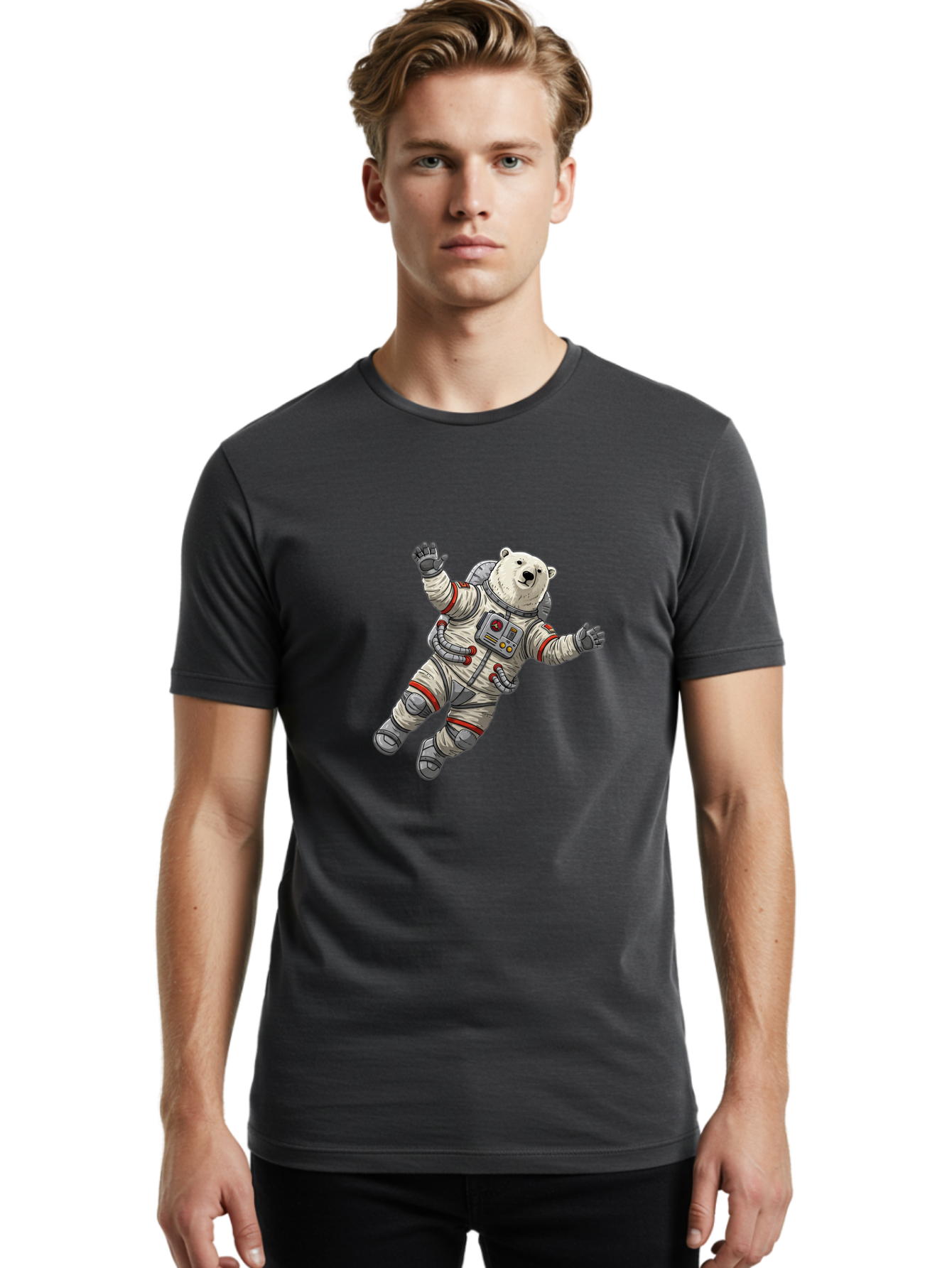 Polar-Bear-Astronaut-3 Men'S Graphic Tee, 100% Cotton, Comfortable Casual Summer Wear, Machine Washable, Vintage Camera, Old Camera, Antique Camera, Black Camera, Classic Photography, Photography Equipment, Nostalgic Device, Film Camera, Baf384