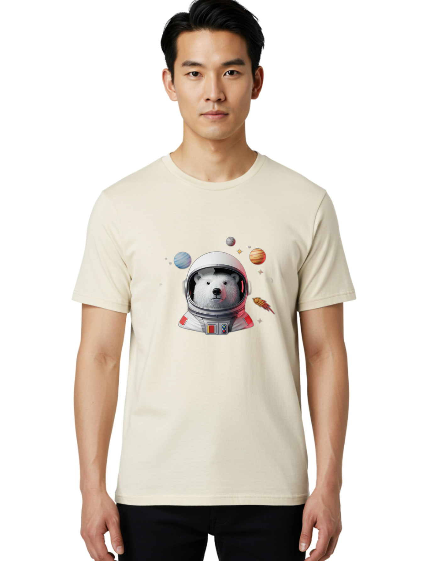 Polar-Bear-Astronaut-4 Men'S Graphic Tee, 100% Cotton, Comfortable Casual Summer Wear, Machine Washable, Vintage Camera, Old Camera, Antique Camera, Black Camera, Classic Photography, Photography Equipment, Nostalgic Device, Film Camera, Baf385