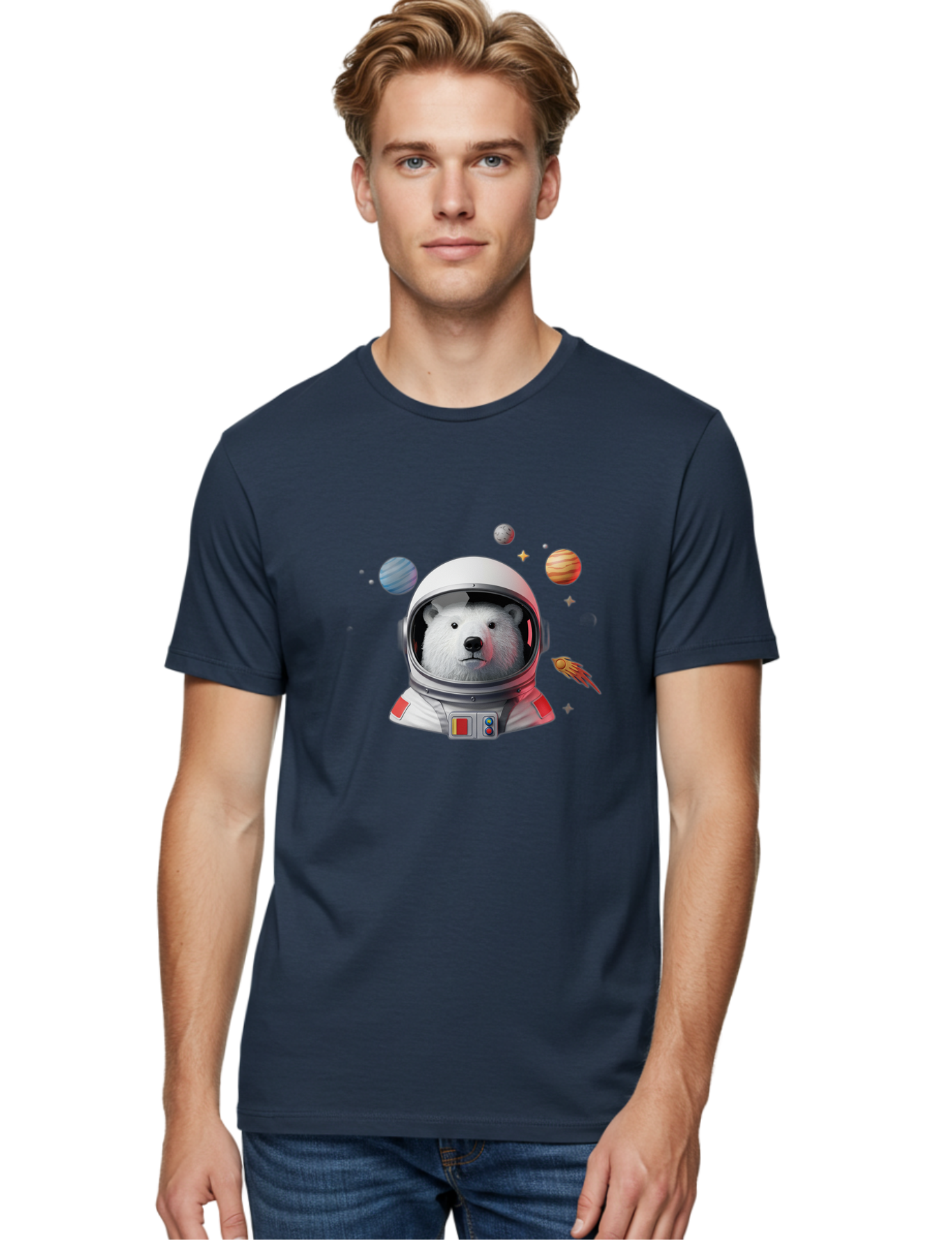Polar-Bear-Astronaut-4 Men'S Graphic Tee, 100% Cotton, Comfortable Casual Summer Wear, Machine Washable, Vintage Camera, Old Camera, Antique Camera, Black Camera, Classic Photography, Photography Equipment, Nostalgic Device, Film Camera, Baf385