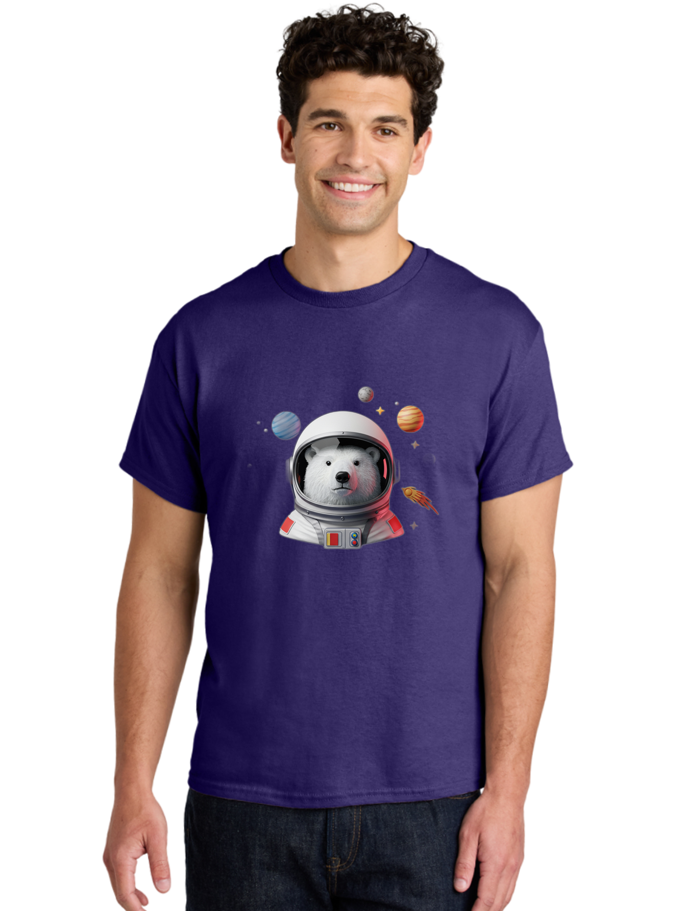 Polar-Bear-Astronaut-4 Men'S Graphic Tee, 100% Cotton, Comfortable Casual Summer Wear, Machine Washable, Vintage Camera, Old Camera, Antique Camera, Black Camera, Classic Photography, Photography Equipment, Nostalgic Device, Film Camera, Baf385