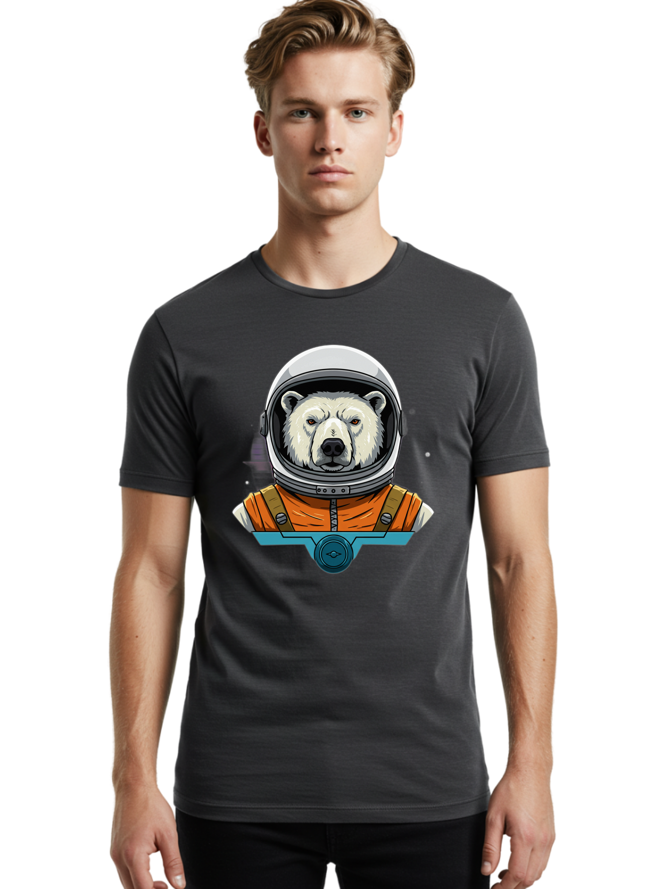 Polar-Bear-Astronaut-6 Men'S Graphic Tee, 100% Cotton, Comfortable Casual Summer Wear, Machine Washable, Vintage Camera, Old Camera, Antique Camera, Black Camera, Classic Photography, Photography Equipment, Nostalgic Device, Film Camera, Baf387