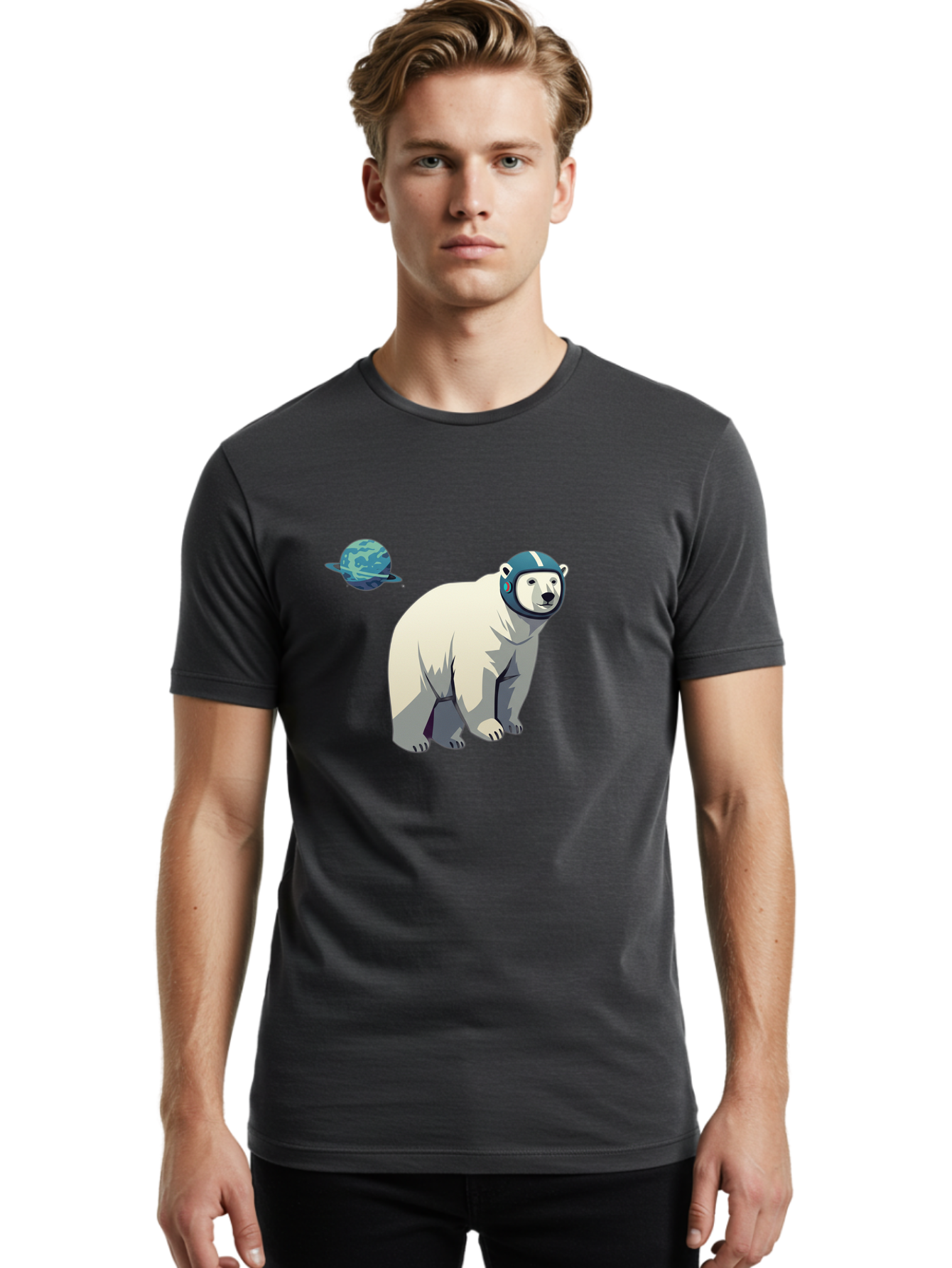 Polar-Bear-Astronaut-7 Men'S Graphic Tee, 100% Cotton, Comfortable Casual Summer Wear, Machine Washable, Vintage Camera, Old Camera, Antique Camera, Black Camera, Classic Photography, Photography Equipment, Nostalgic Device, Film Camera, Baf388