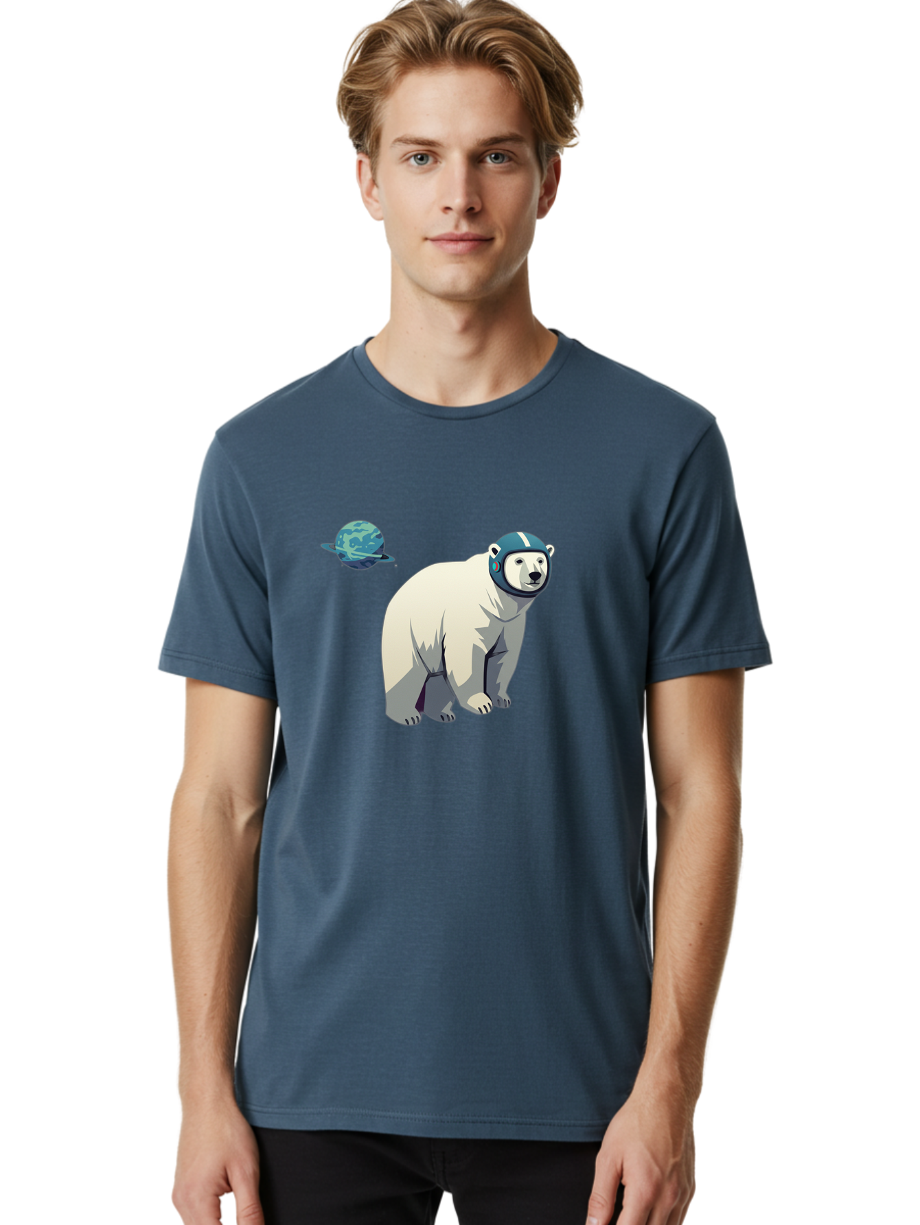 Polar-Bear-Astronaut-7 Men'S Graphic Tee, 100% Cotton, Comfortable Casual Summer Wear, Machine Washable, Vintage Camera, Old Camera, Antique Camera, Black Camera, Classic Photography, Photography Equipment, Nostalgic Device, Film Camera, Baf388