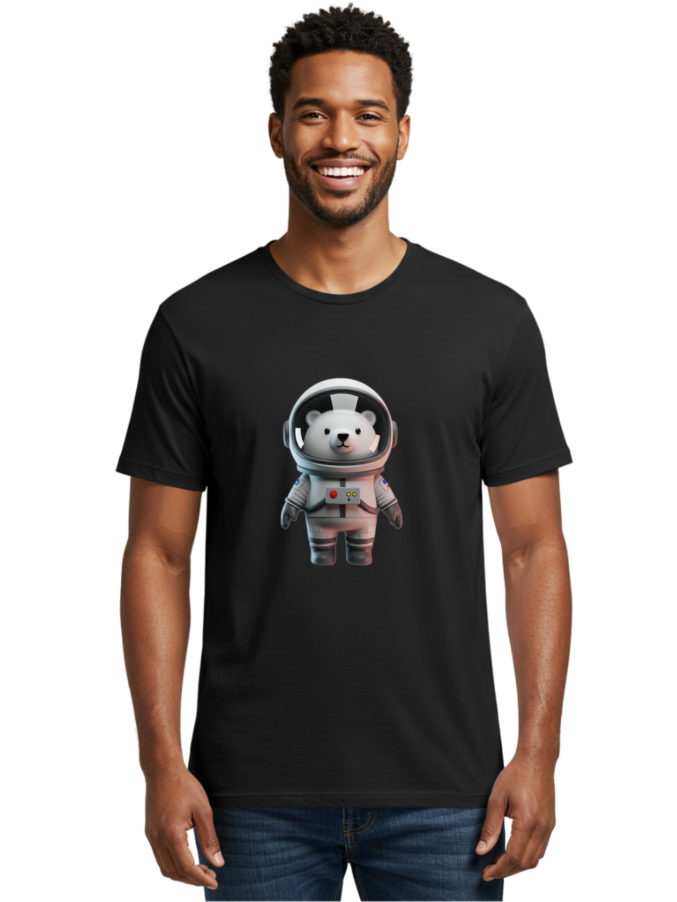 Polar-Bear-Astronaut Men'S Graphic Tee, 100% Cotton, Comfortable Casual Summer Wear, Machine Washable, Vintage Camera, Old Camera, Antique Camera, Black Camera, Classic Photography, Photography Equipment, Nostalgic Device, Film Camera, Baf389