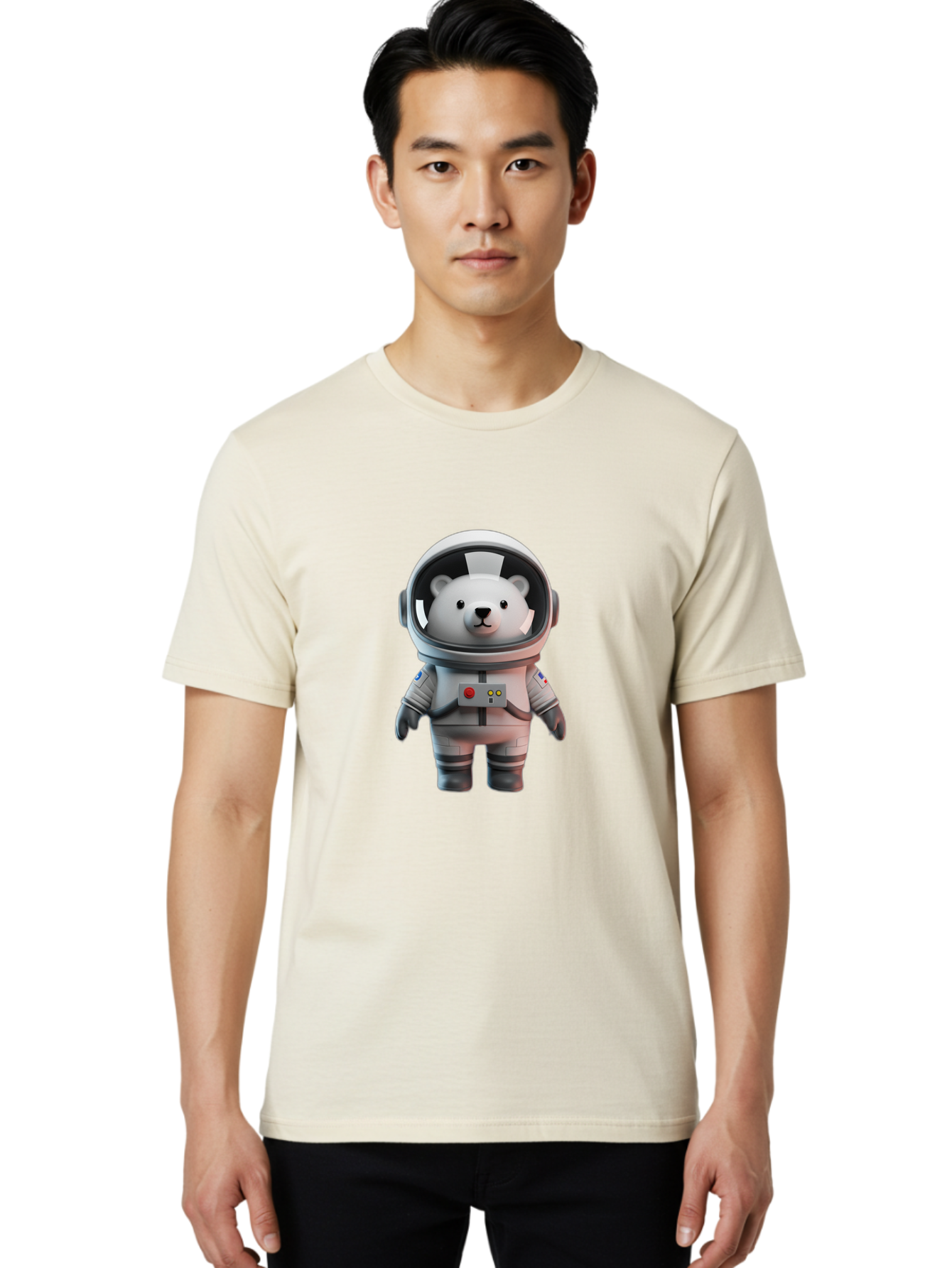 Polar-Bear-Astronaut Men'S Graphic Tee, 100% Cotton, Comfortable Casual Summer Wear, Machine Washable, Vintage Camera, Old Camera, Antique Camera, Black Camera, Classic Photography, Photography Equipment, Nostalgic Device, Film Camera, Baf389