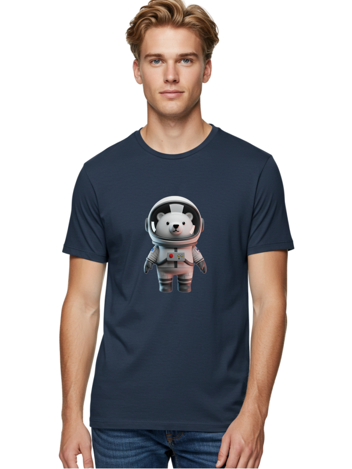 Polar-Bear-Astronaut Men'S Graphic Tee, 100% Cotton, Comfortable Casual Summer Wear, Machine Washable, Vintage Camera, Old Camera, Antique Camera, Black Camera, Classic Photography, Photography Equipment, Nostalgic Device, Film Camera, Baf389