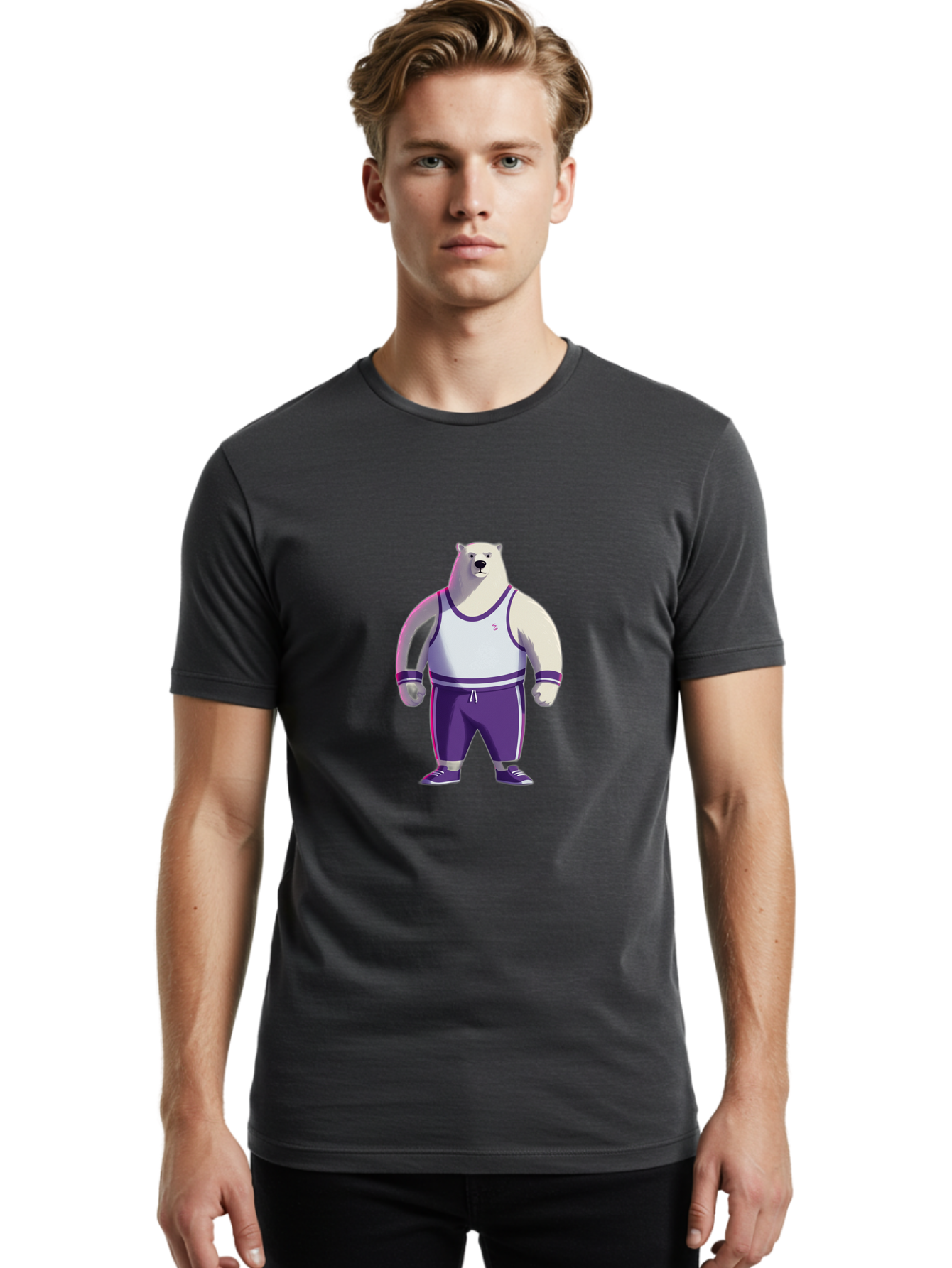 Polar-Bear-Athlete Men'S Graphic Tee, 100% Cotton, Comfortable Casual Summer Wear, Machine Washable, Vintage Camera, Old Camera, Antique Camera, Black Camera, Classic Photography, Photography Equipment, Nostalgic Device, Film Camera, Baf390